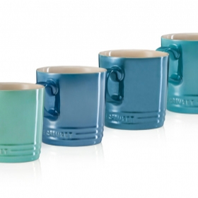 Autres mugs - SET 4 MUG 350ML METALLICS PANACHE BLEU