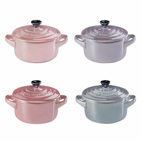 Advertising  Cooking tools - SET 4 MINI COCOTTES METALLICS PANACHE ROSE