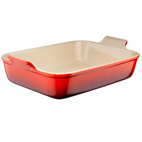 Ustensiles de cuisine publicitaires - PLAT A GRATIN 31X26 CERISE