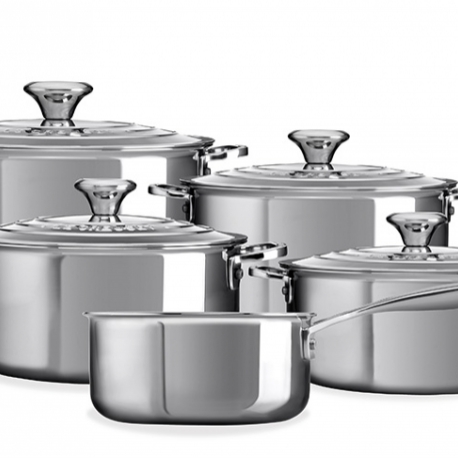 Advertising Aluminum forged - INOX SIG 5 PIECE SET (COCOTTE 18/20/24, COCOTTE BASSE 20, CASSEROLE 16)