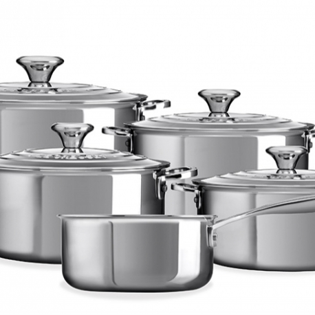 Les forgées en aluminium publicitaires - INOX SIG 5 PIECE SET (COCOTTE 18/20/24, COCOTTE BASSE 20, CASSEROLE 16)