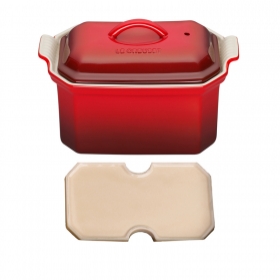 Ustensiles de cuisine - TERRINE A FOIE GRAS AVEC PRESSE CERISE 0,6L