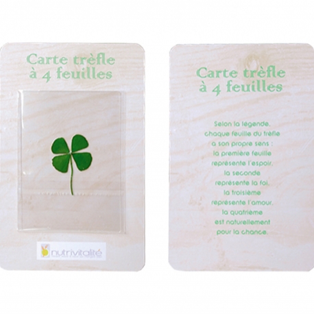 Plantes publicitaires - Carte Trèfle porte bonheur