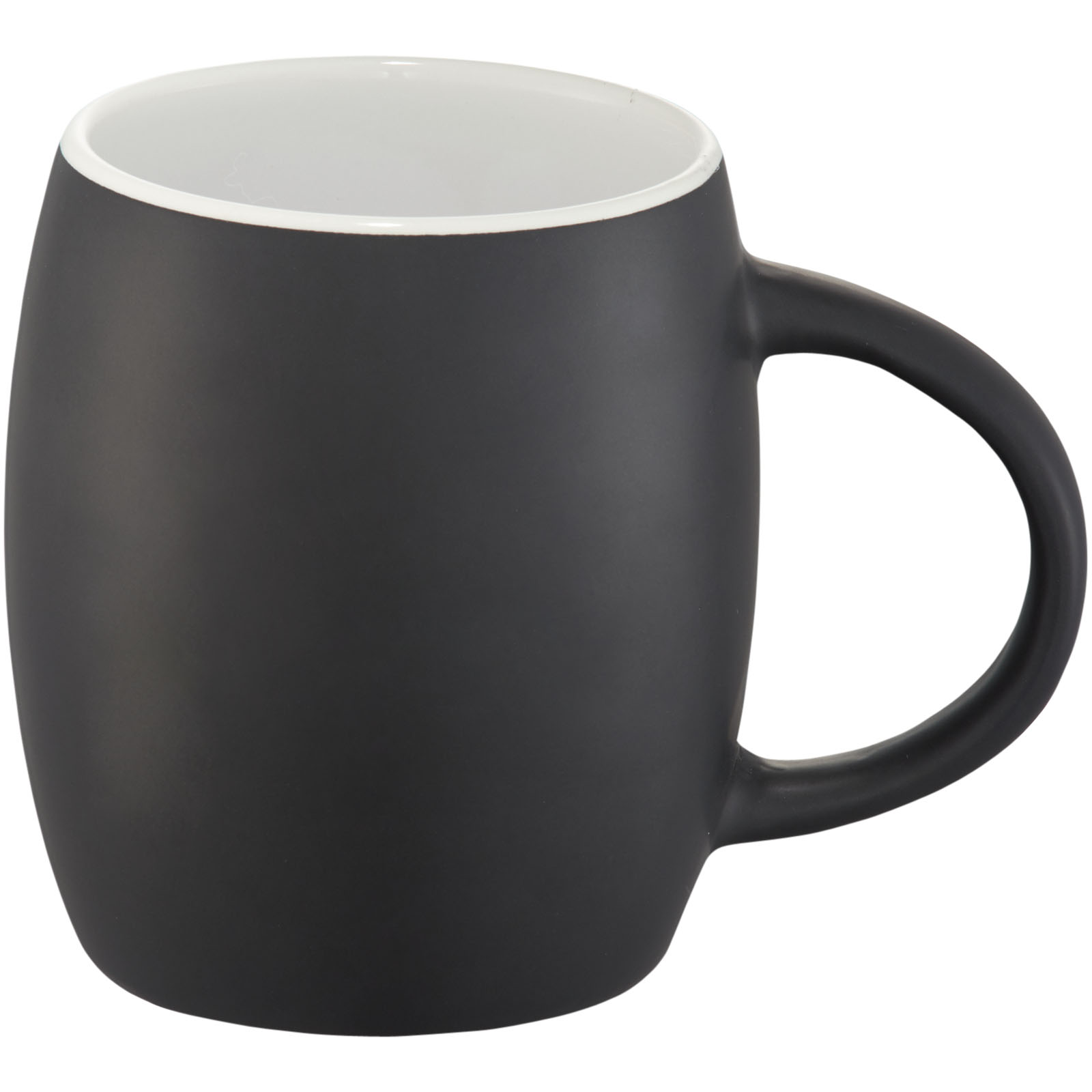 Advertising Standard mugs - Hearth 400 ml ceramic mug with wooden coaster - 2
