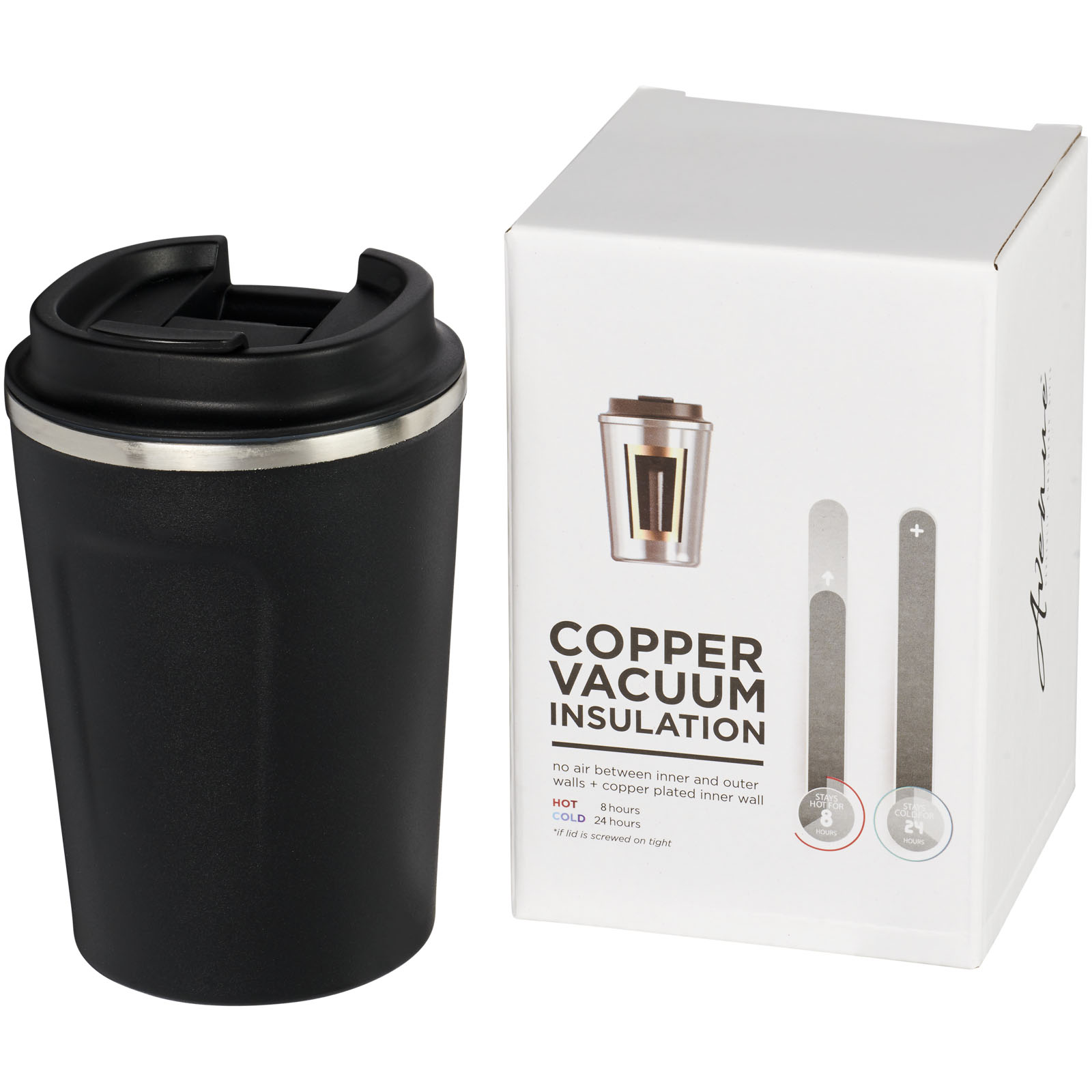 Insulated mugs - Thor 360 ml leak-proof copper vacuum insulated tumbler