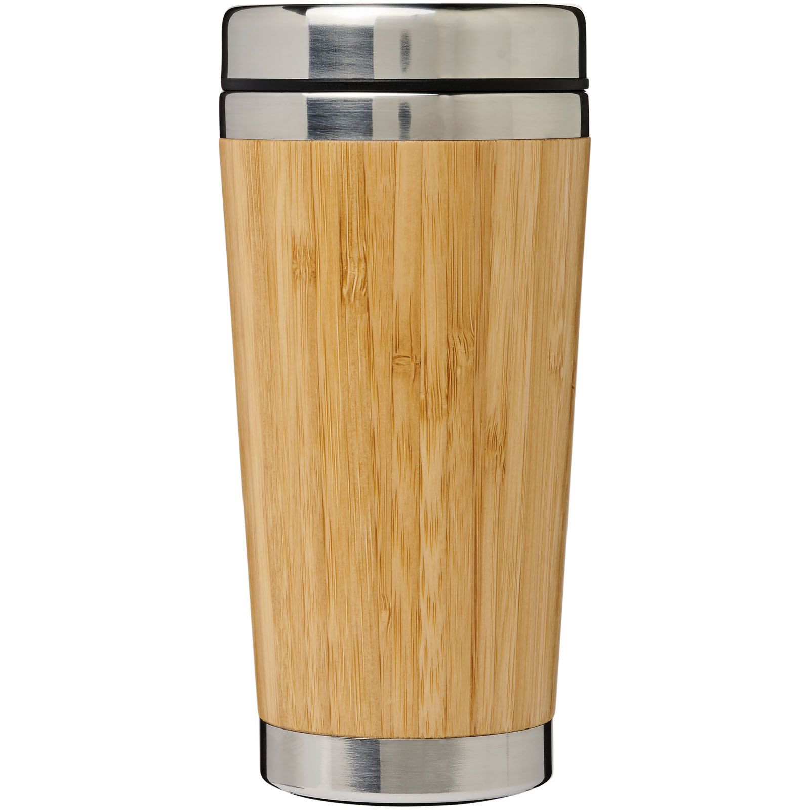 Mugs isothermes publicitaires - Gobelet 450ml avec extérieur en bambou Bambus - 1