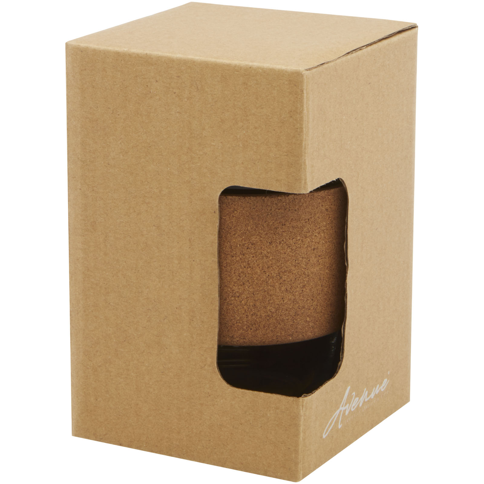 Mugs pour voyager publicitaires - Gobelet Lidan de 360 ml en verre borosilicate avec grip en liège et couvercle en silicone - 1