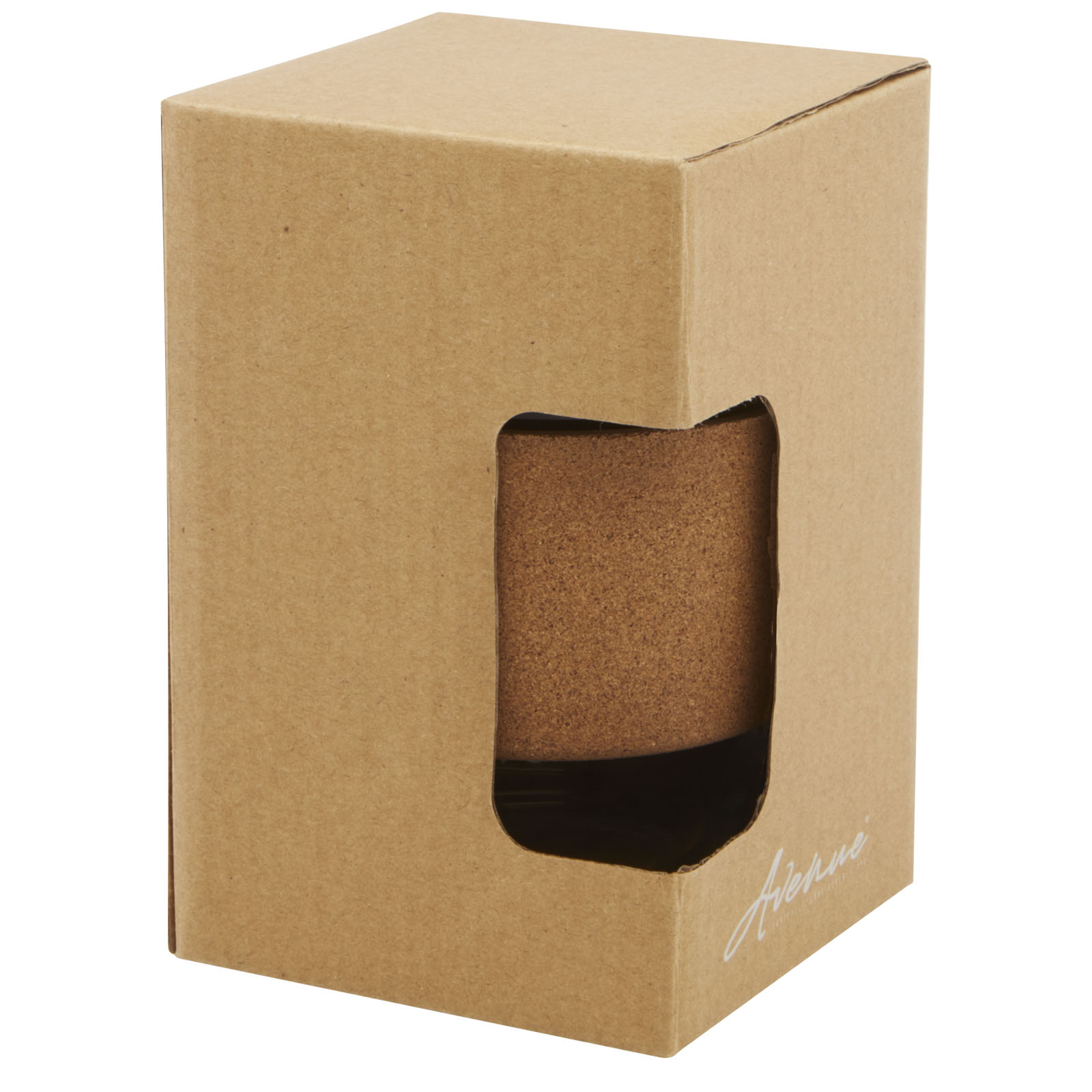 Mugs pour voyager publicitaires - Gobelet Lidan de 360 ml en verre borosilicate avec grip en liège et couvercle en silicone - 1