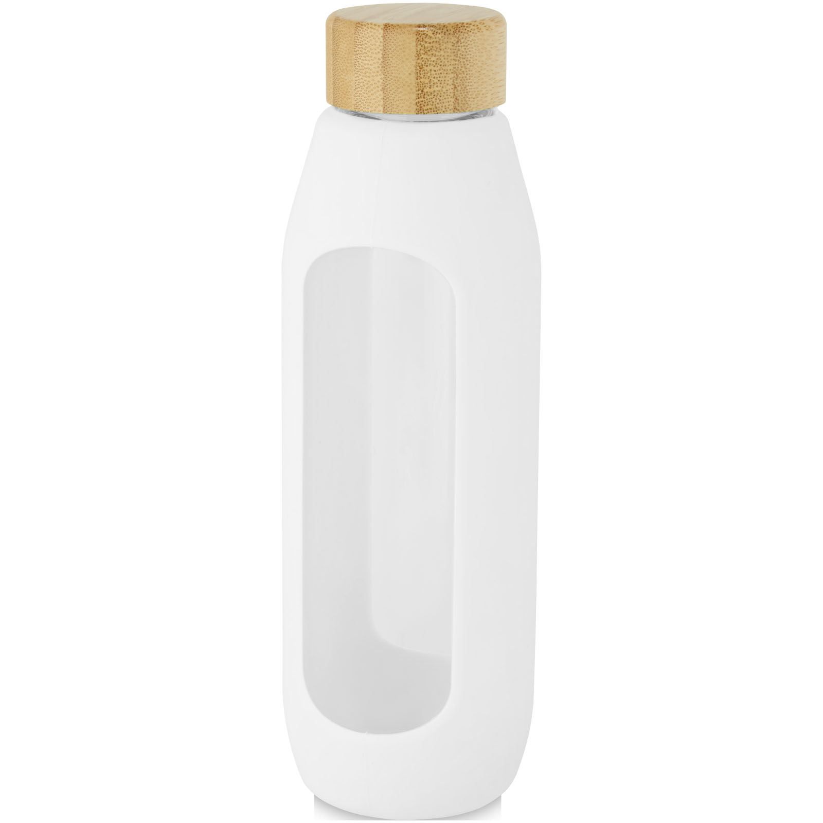Bouteilles d'eau publicitaires - Bouteille Tidan de 600 ml en verre borosilicate avec grip en silicone - 4