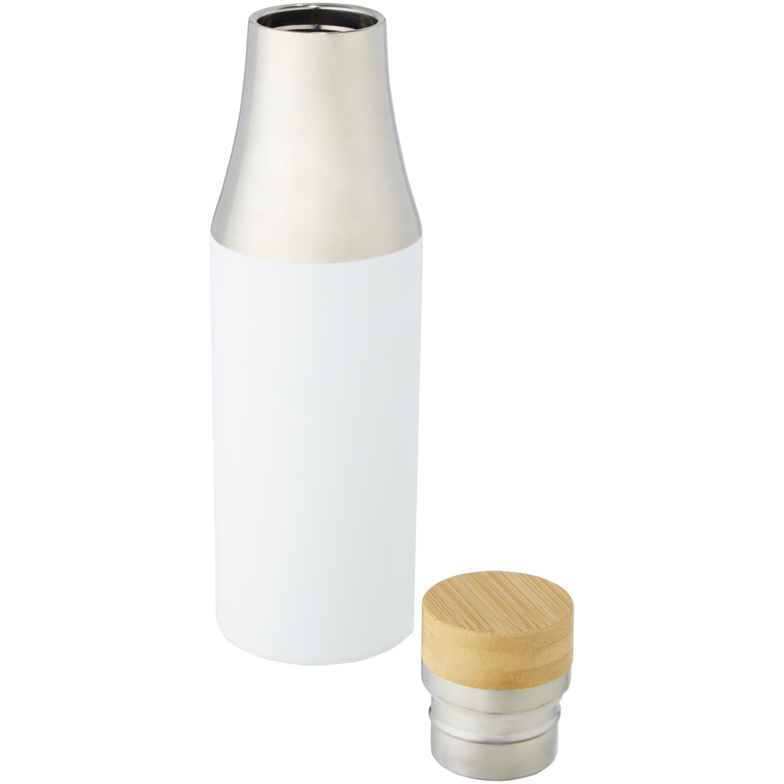 Advertising Insulated bottles - Hulan 540 ml copper vacuum insulated stainless steel bottle with bamboo lid - 3