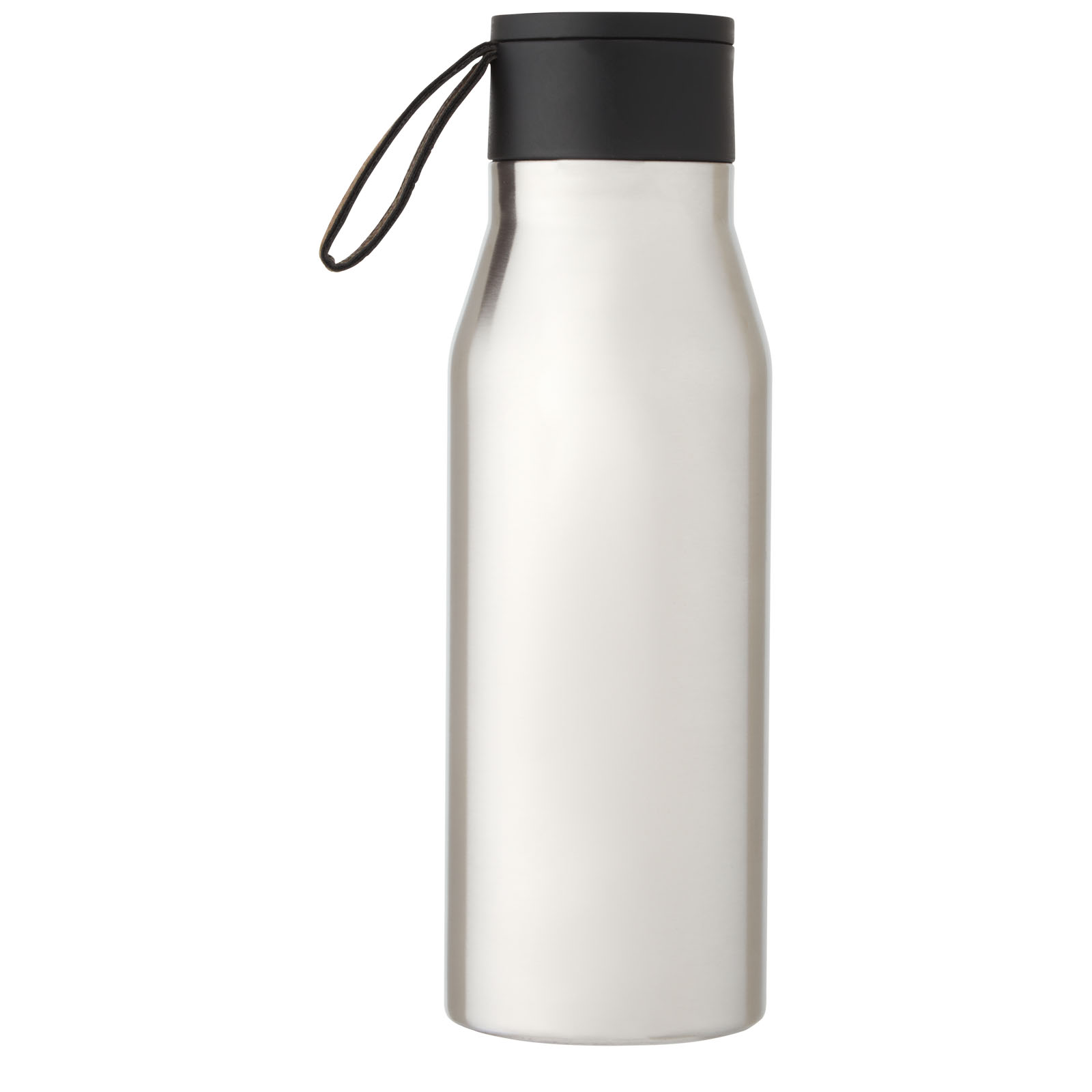 Advertising Insulated bottles - Ljungan 500 ml copper vacuum insulated stainless steel bottle with PU leather strap and lid - 3