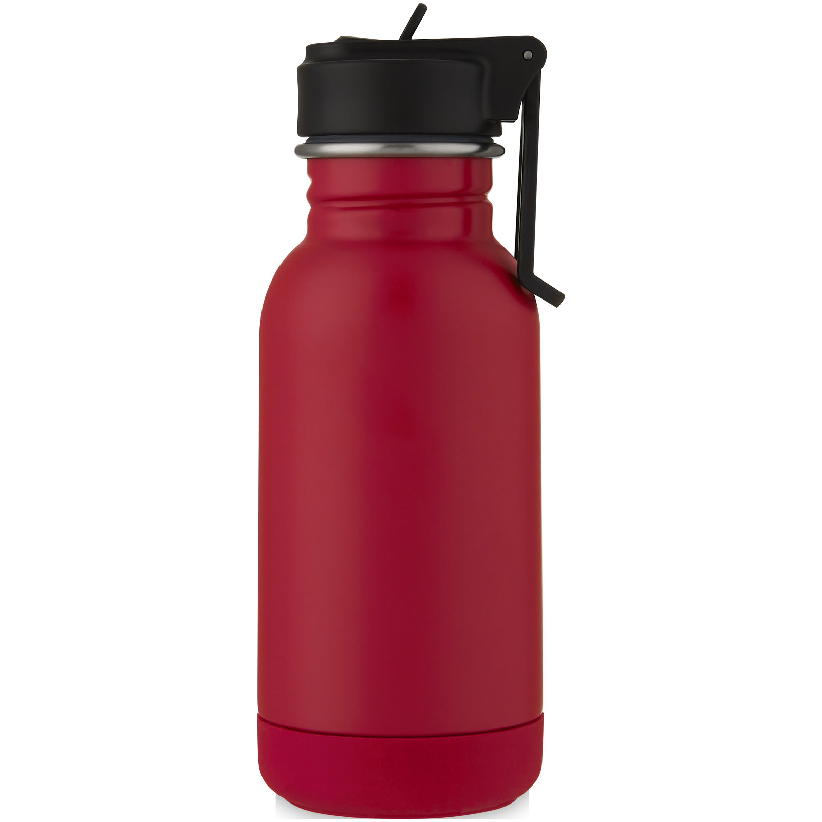 Advertising Sports bottles - Lina 400 ml stainless steel sport bottle with straw and loop - 1