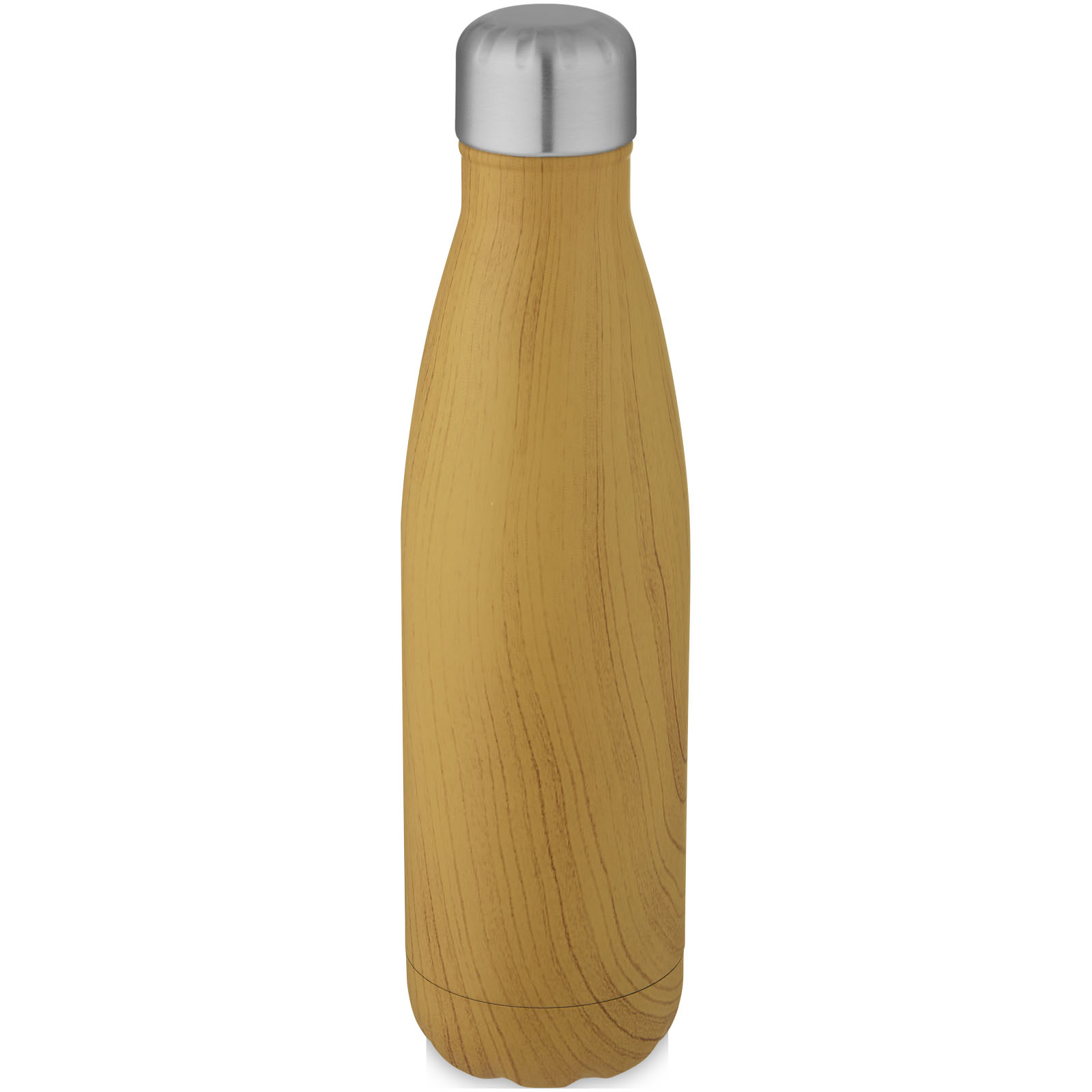Advertising Insulated bottles - Cove 500 ml vacuum insulated stainless steel bottle with wood print - 0