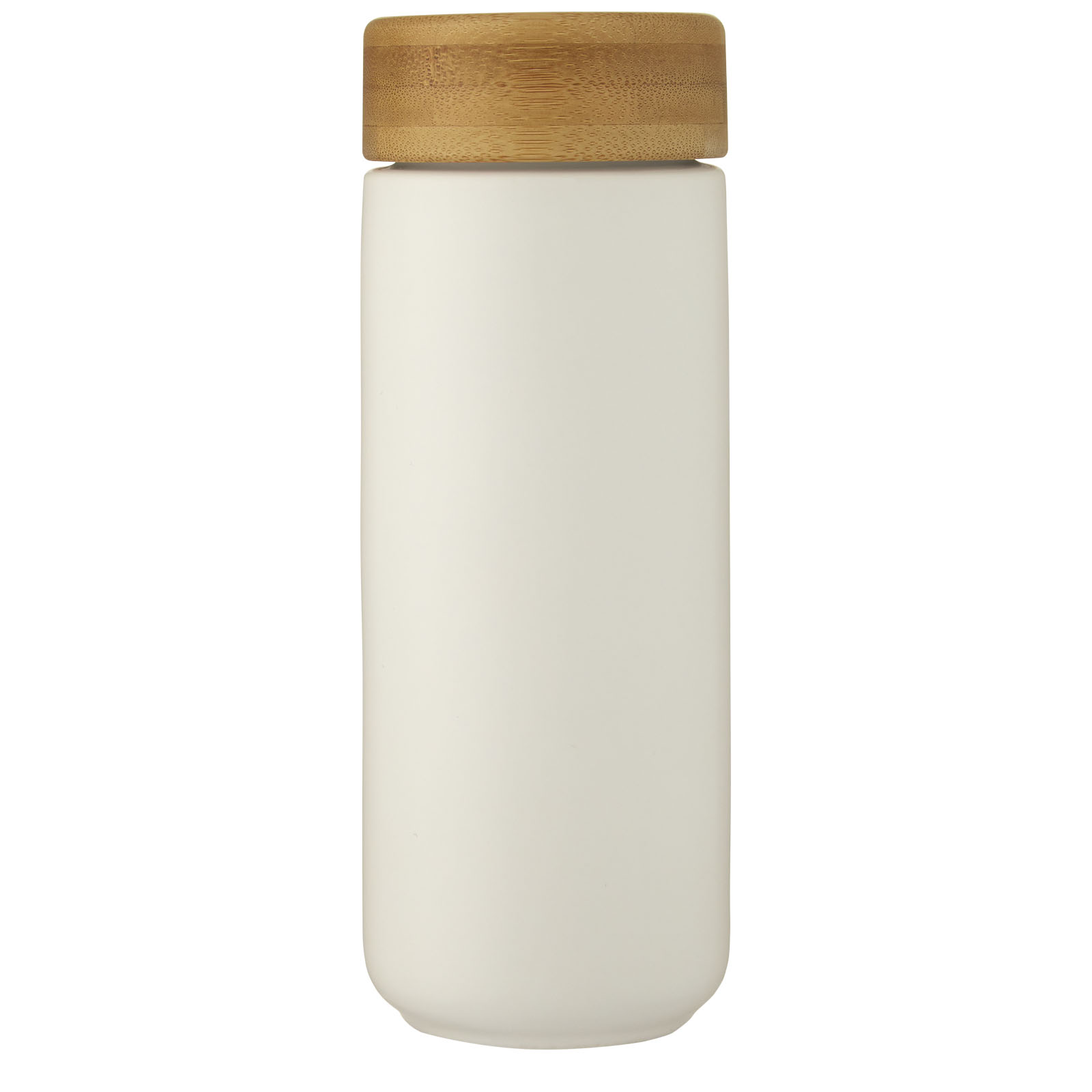 Advertising Travel mugs - Lumi 300 ml ceramic tumbler with bamboo lid - 2
