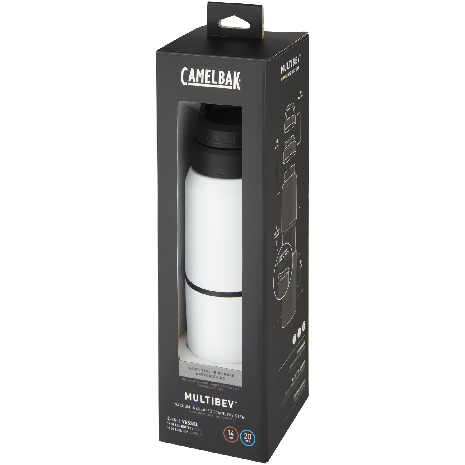 Advertising Water bottles - CamelBak® MultiBev vacuum insulated stainless steel 500 ml bottle and 350 ml cup - 1