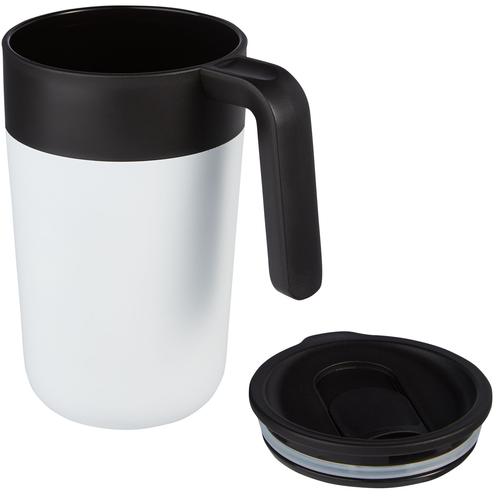 Advertising Insulated mugs - Nordia 400 ml double-wall recycled mug - 3