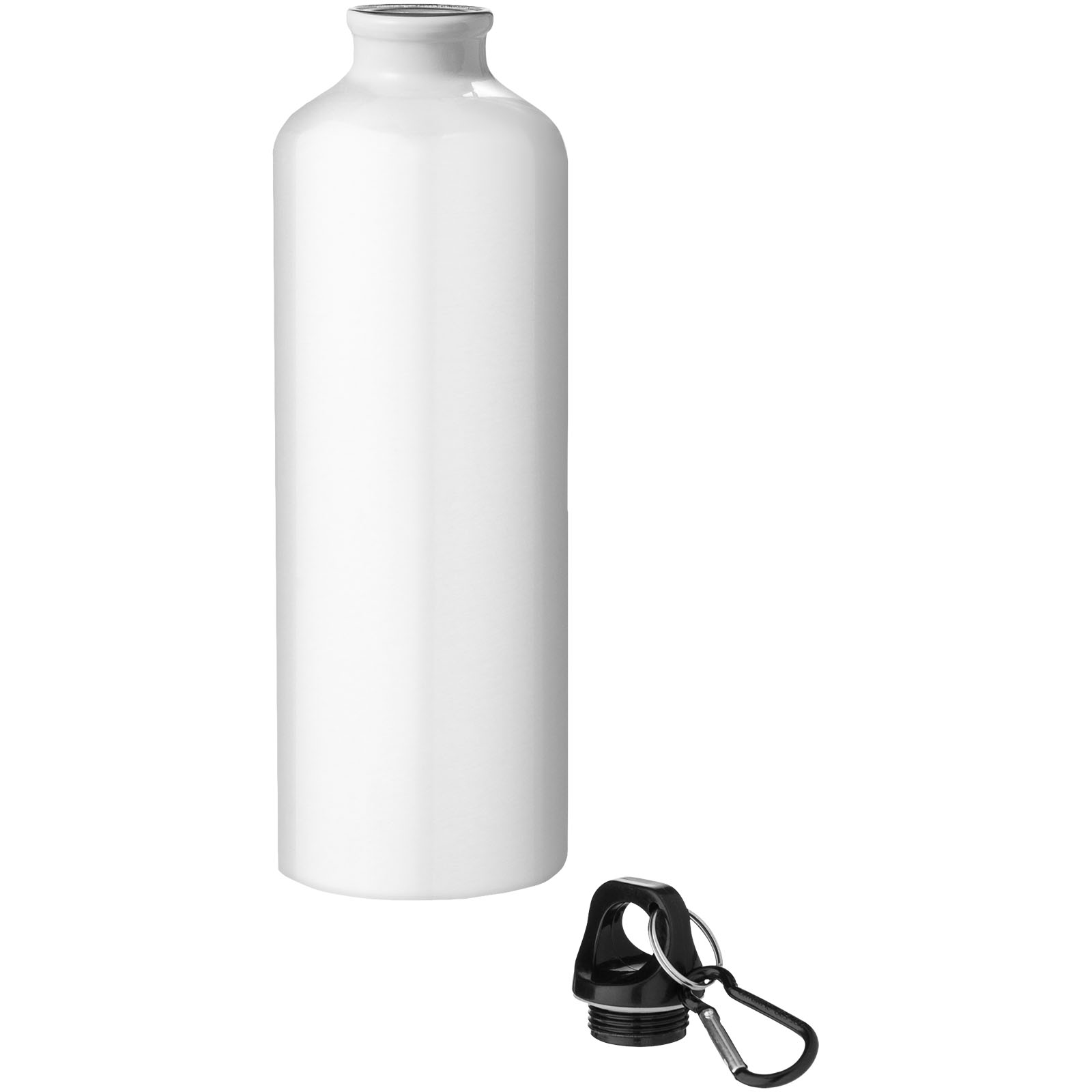 Advertising Water bottles - Oregon 770 ml RCS certified recycled aluminium water bottle with carabiner - 2