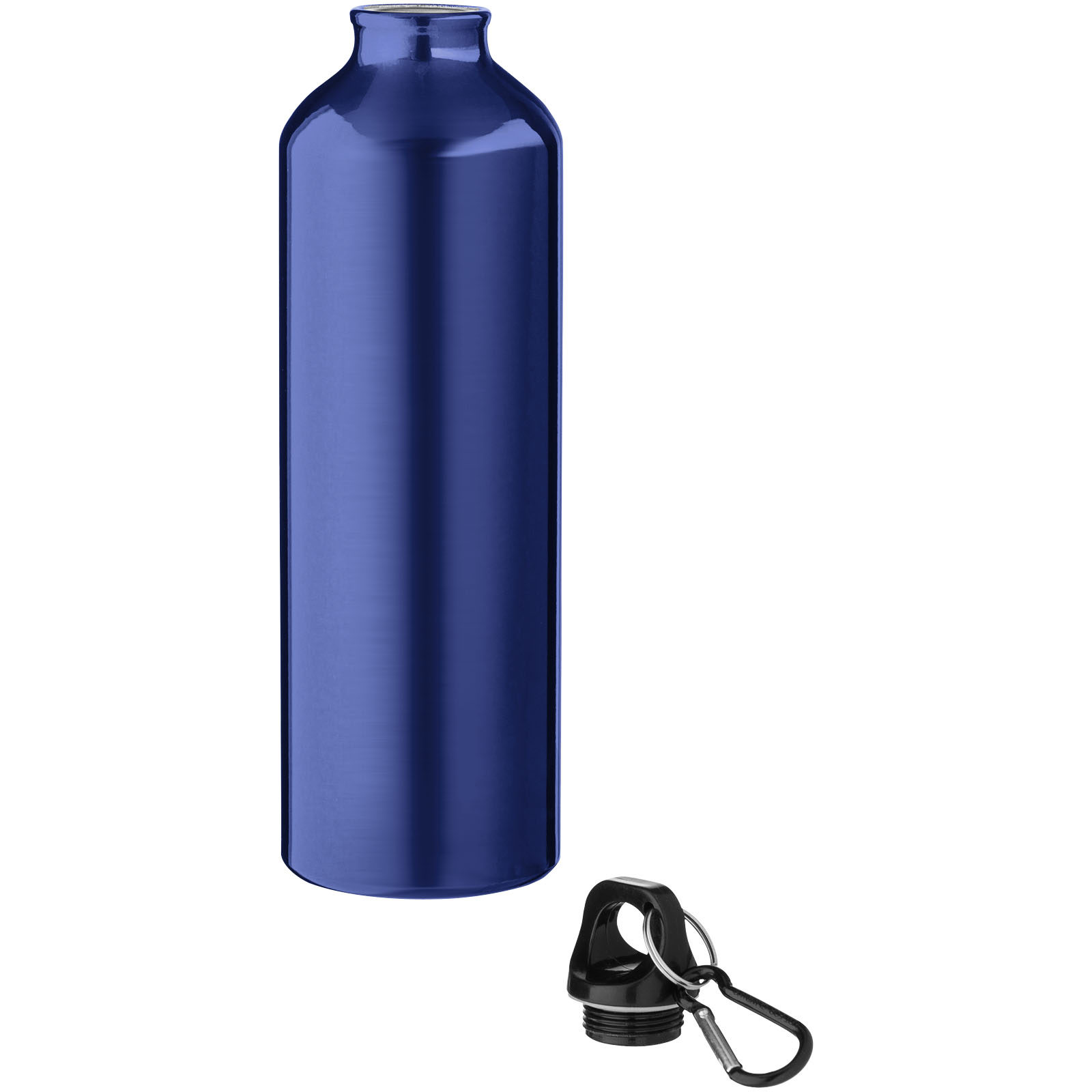 Bouteilles d'eau publicitaires - Bouteille d'eau Oregon de 770 ml en aluminium recyclé certifié RCS avec mousqueton - 2
