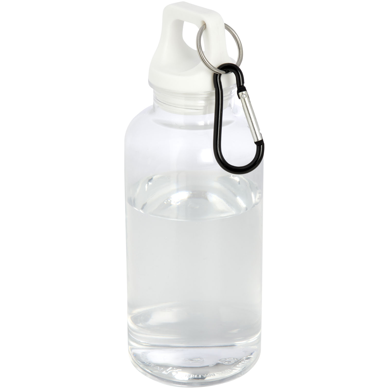 Drinkware - Oregon 400 ml RCS certified recycled plastic water bottle with carabiner