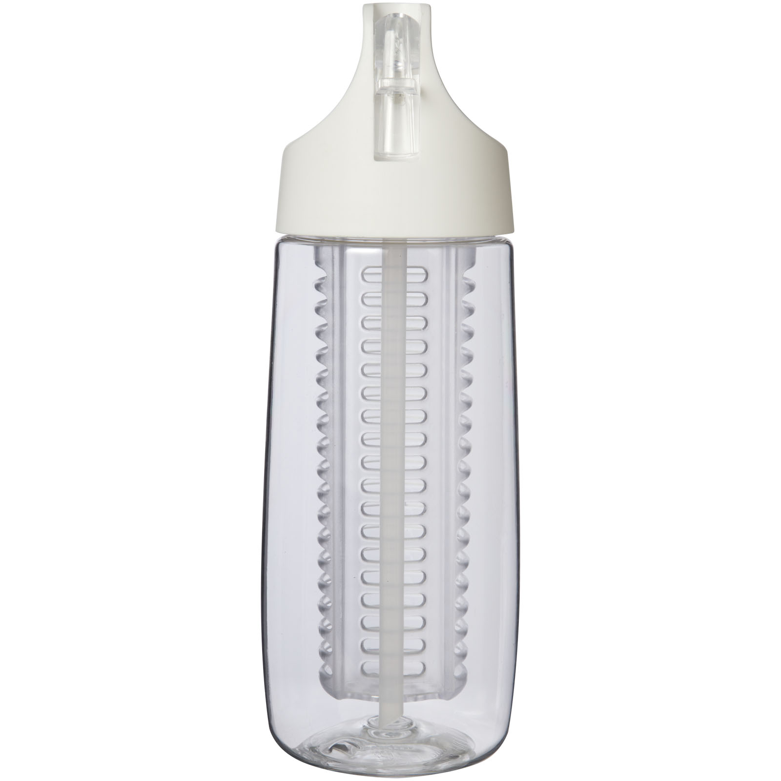 Advertising Infuser bottles - HydroFruit 700 ml recycled plastic sport bottle with flip lid and infuser - 1