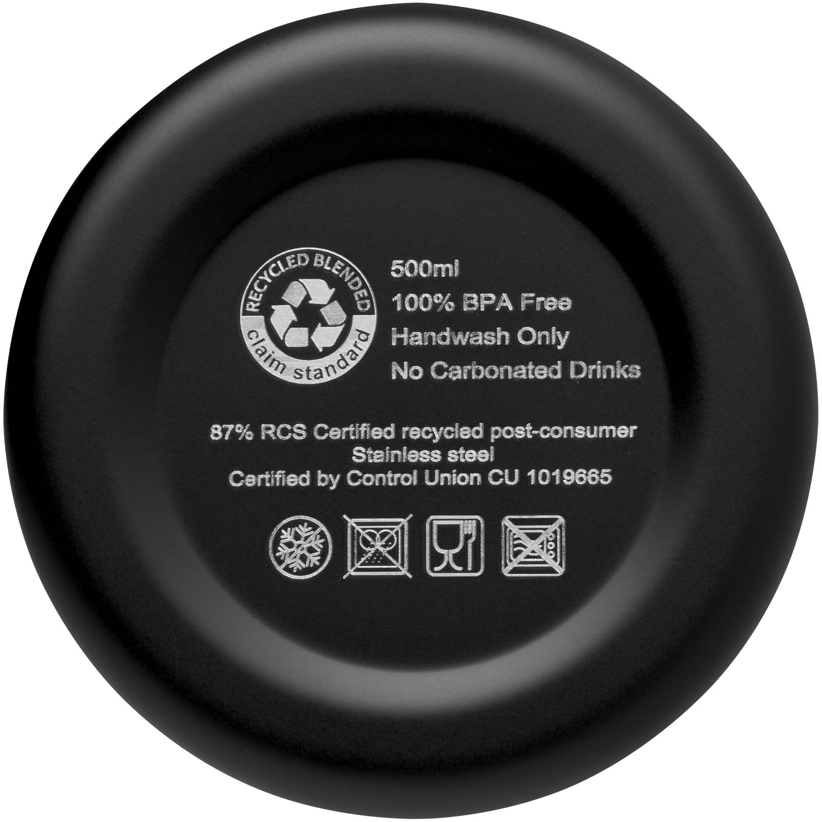 Bouteilles isothermes publicitaires - Bouteille isotherme avec isolation par le vide Spring 500 ml en cuivre inoxydable recyclé certifié RCS - 5