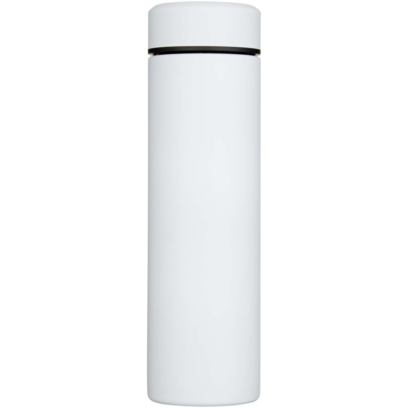 Bouteilles isothermes publicitaires - Gourde Taylor en acier inoxydable à double paroi de 450 ml avec filtre à thé - 1