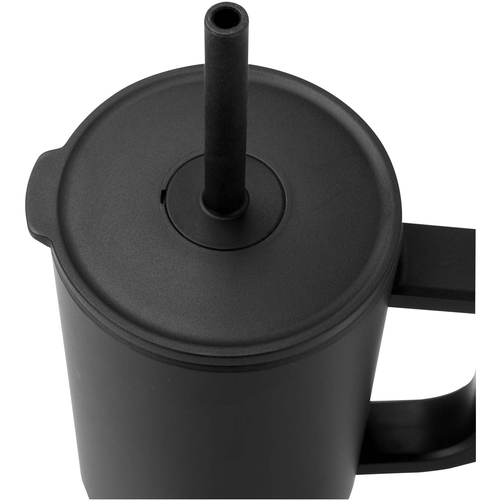 Mugs isothermes publicitaires - Gobelet isotherme Brady 900 ml certifié RCS avec paille en silicone - 3