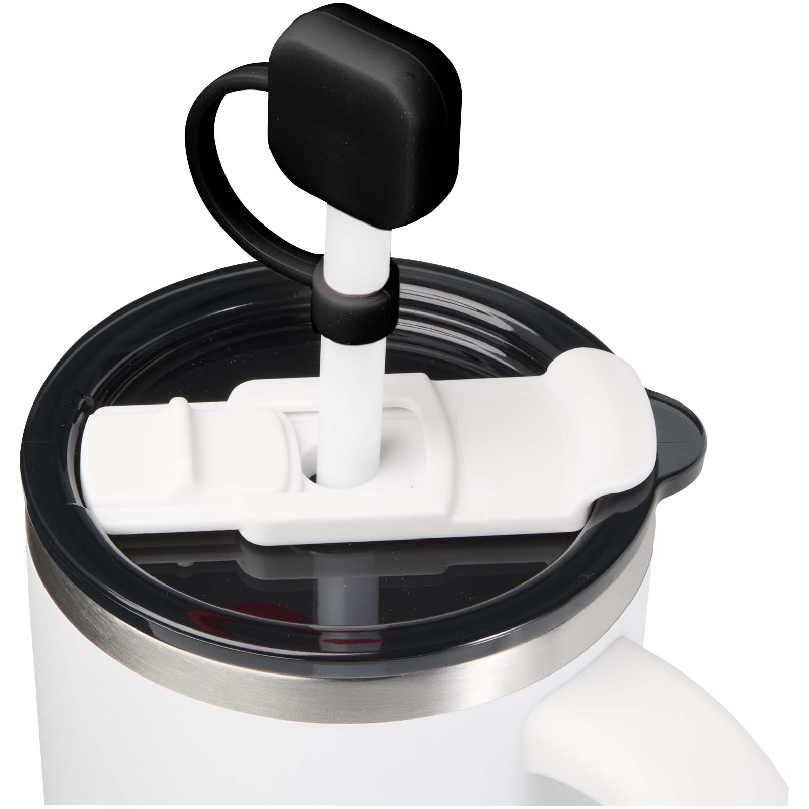 Ouvre-bouteilles et ustensiles de serveur publicitaires - Capuchon pour paille Sip en silicone 