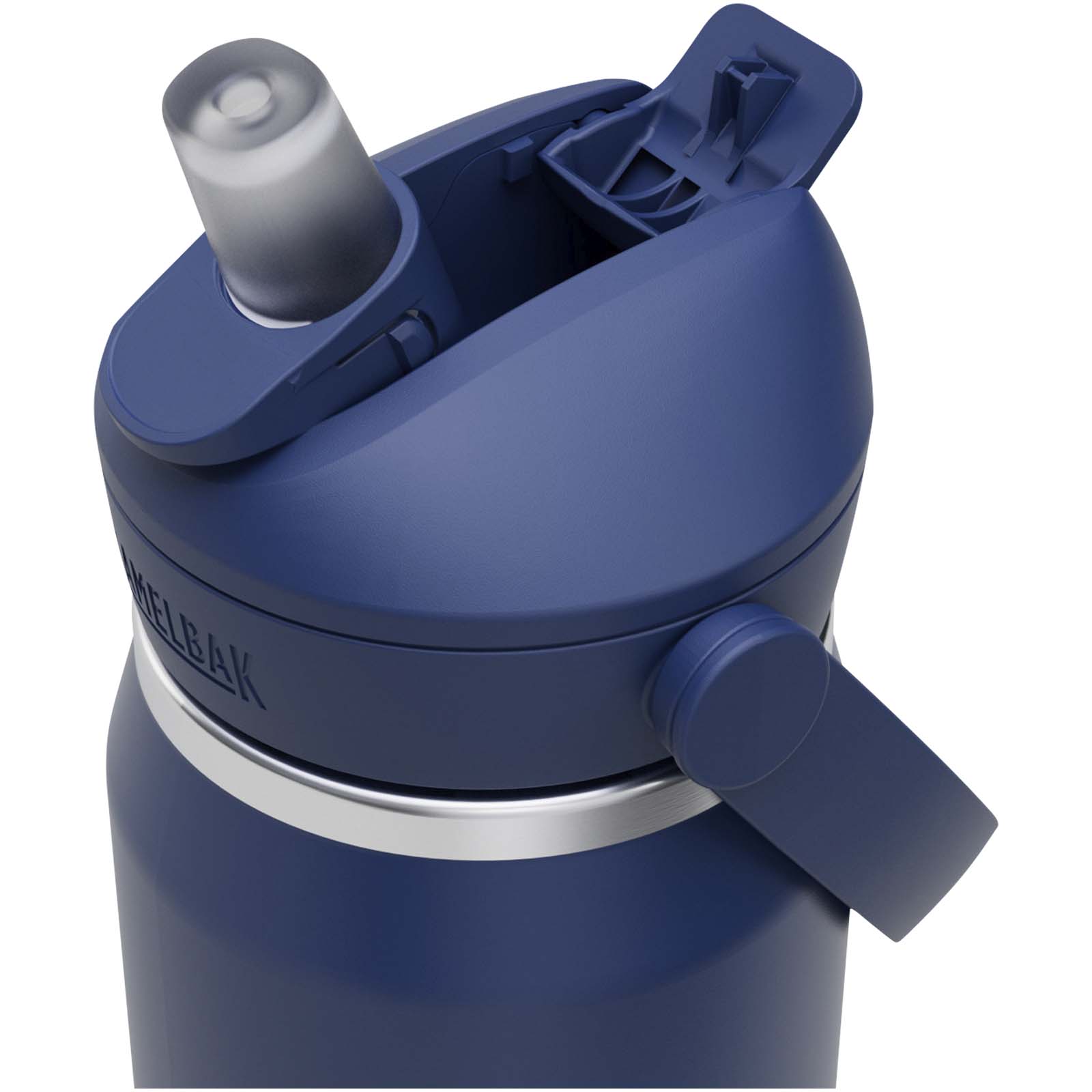 Bouteilles d'eau publicitaires - Bouteille d’eau en acier inoxydable de 750 ml avec paille à clapet Camelbak® Thrive Flip VSS - 2