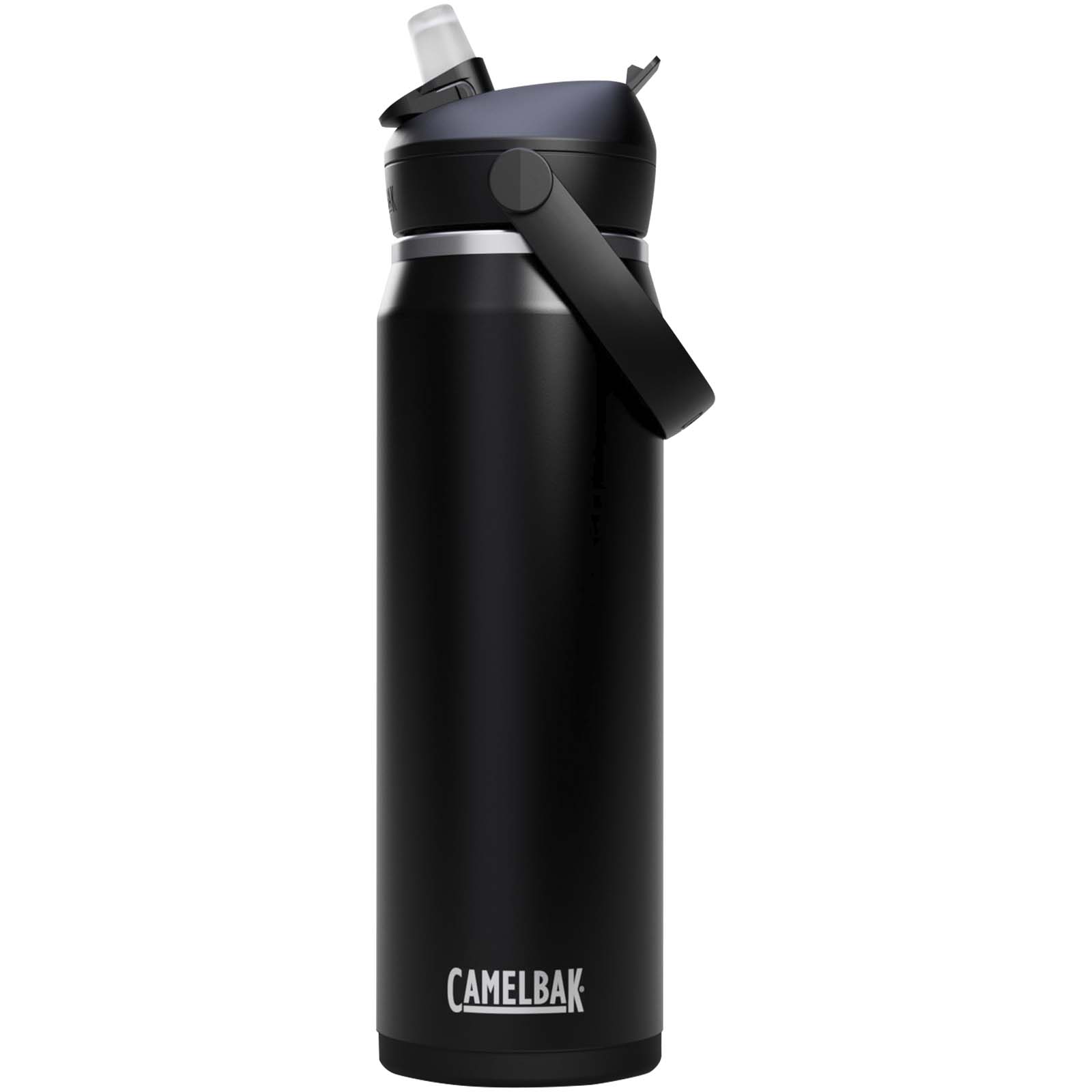 Bouteilles d'eau publicitaires - Bouteille d’eau en acier inoxydable de 740 ml avec paille à clapet Camelbak® Thrive Flip VSS