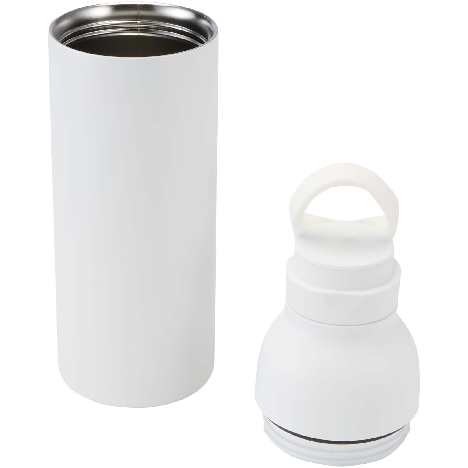 Bouteilles d'eau publicitaires - Bouteille d’eau Illuminate de 650 ml en acier inoxydable recyclé à double paroi RCS avec couvercle 3 pièces - 5