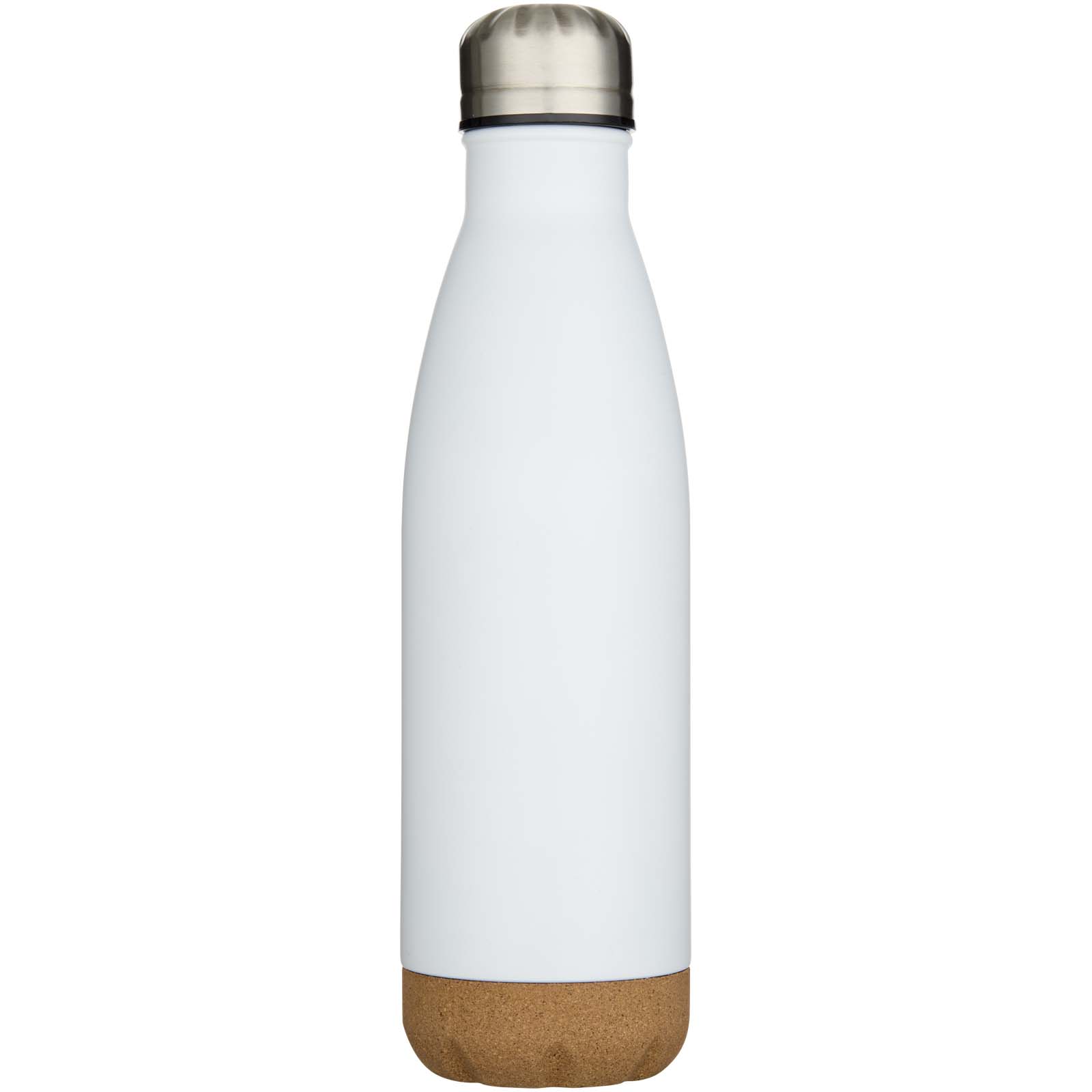 Bouteilles d'eau publicitaires - Bouteille d’eau Cove de 500 ml en acier inoxydable isolée sous vide et à double paroi avec détails en liège - 1