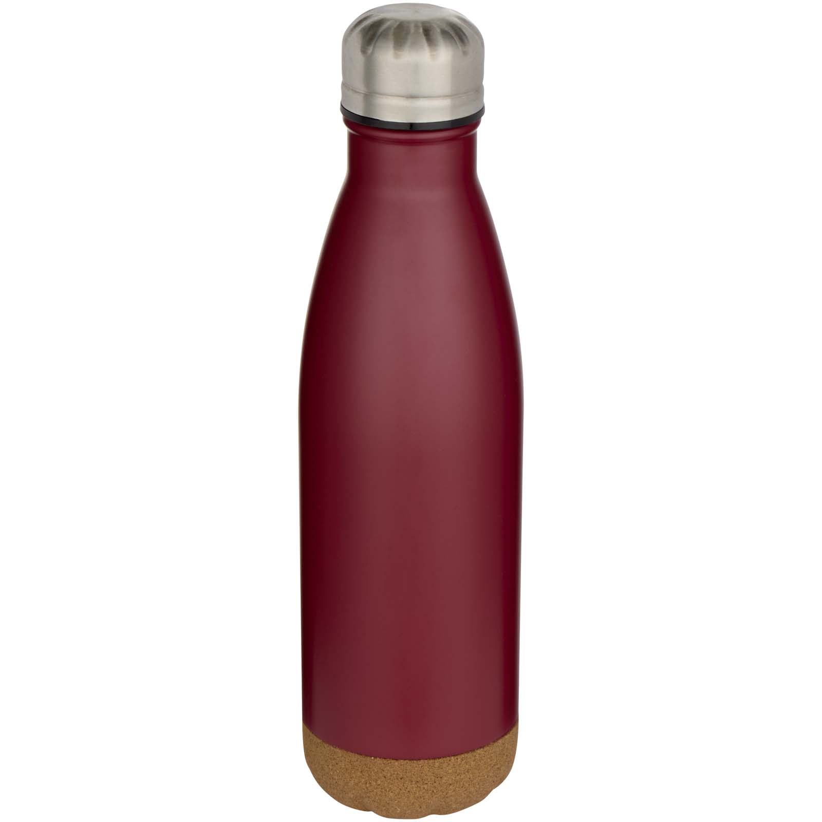 Bouteille d’eau Cove de 500 ml en acier inoxydable isolée sous vide et à double paroi avec détails en liège