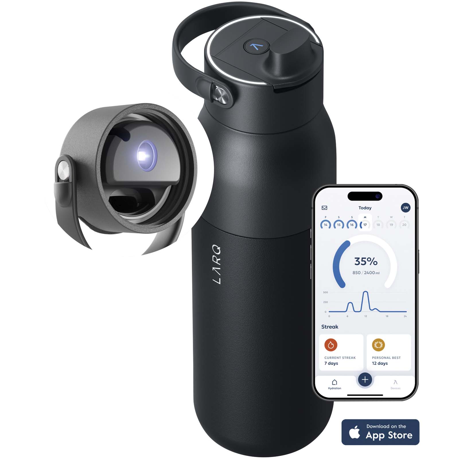 Bouteilles d'eau publicitaires - Bouteille d’eau LARQ PureVisTM 2.0 de 680 ml - 4