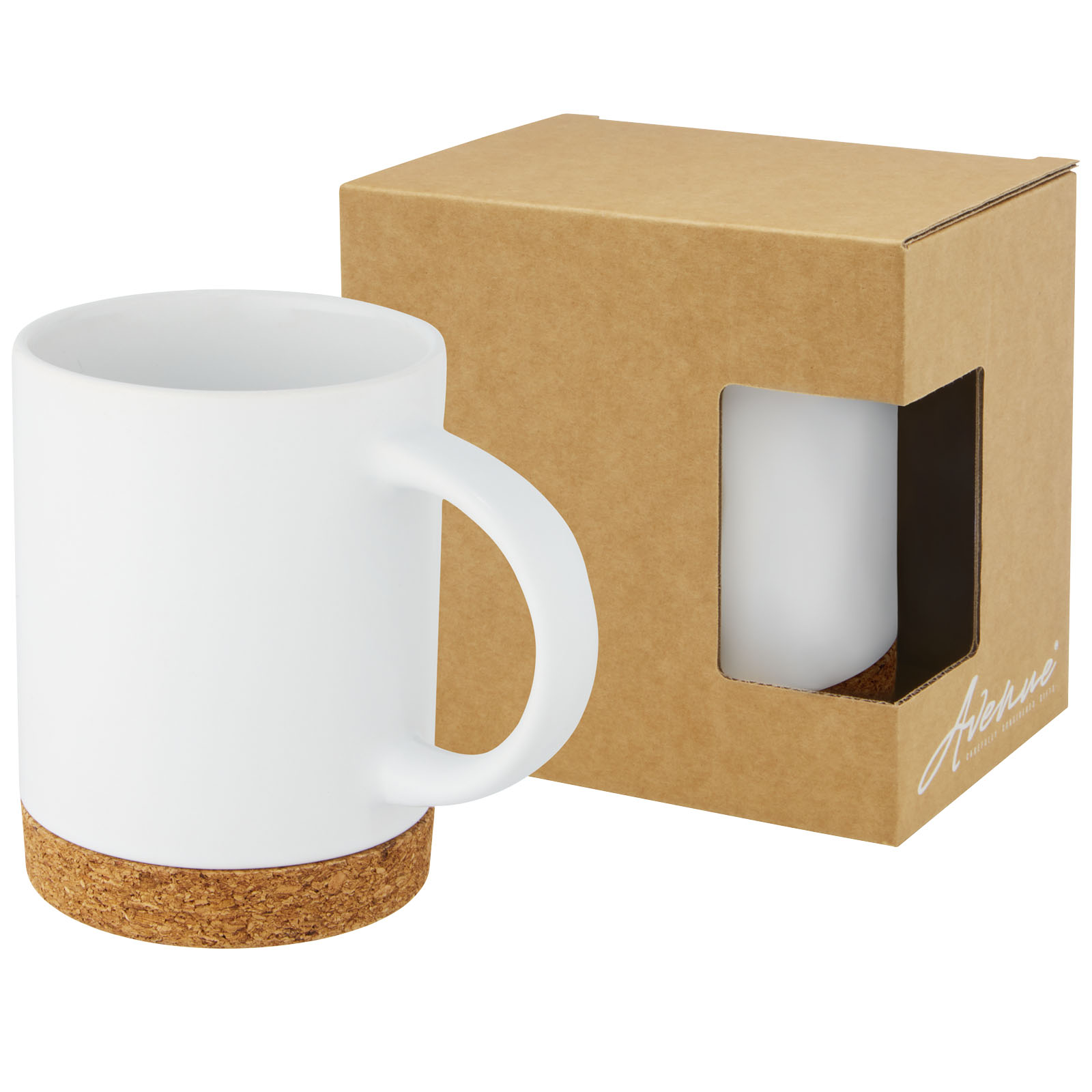 Mugs standard publicitaires - Tasse Neiva de 425 ml en céramique avec base en liège - 0