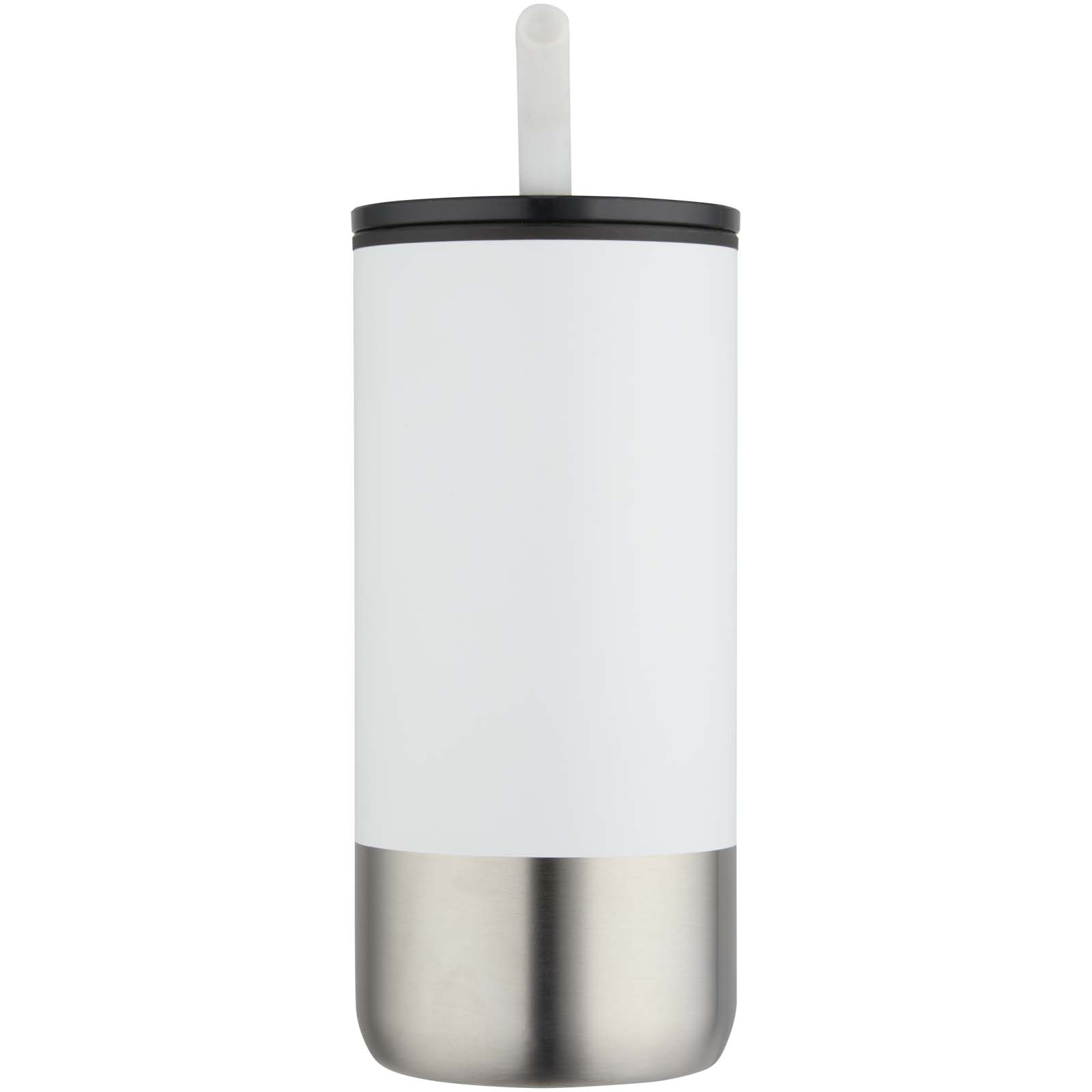 Mugs isothermes publicitaires - Gobelet isotherme Grayson 480 ml certifié RCS avec paille en silicone - 1