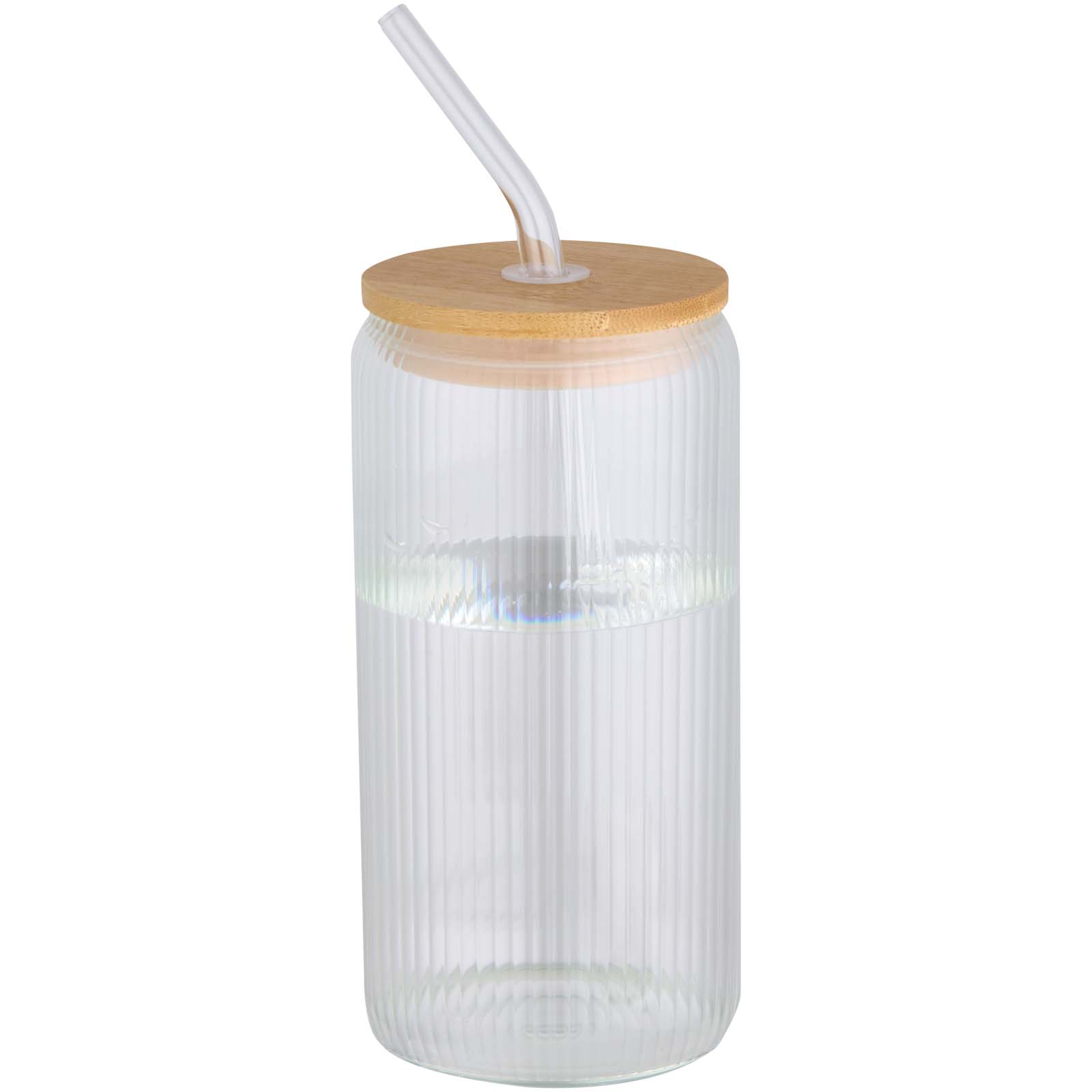 Bouteilles d'eau - Pot de 500 ml en verre borosilicate Mirage simple paroi avec couvercle en bambou