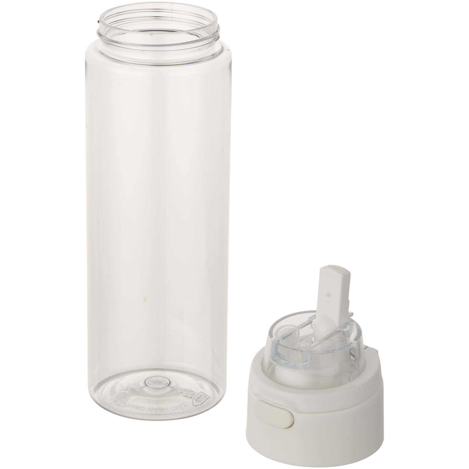 Bouteilles d'eau publicitaires - Bouteille d'eau Theron de 700 ml en plastique recyclé RCS, avec bouchon double fonction et paille rabattable - 3