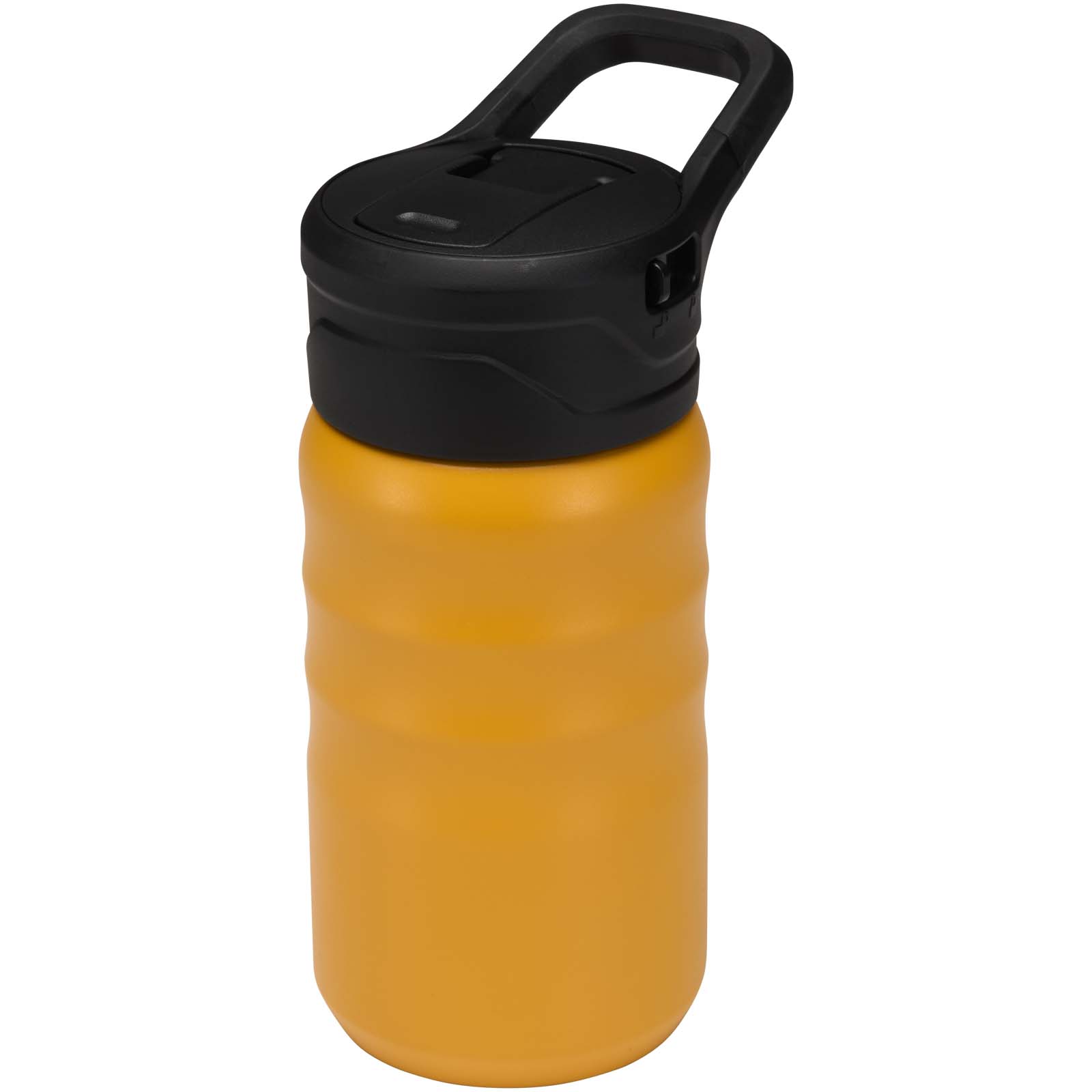 Bouteilles de sport publicitaires - Gourde de sport Knox 350 ml en acier inoxydable à double paroi recyclé RCS avec paille rabattable