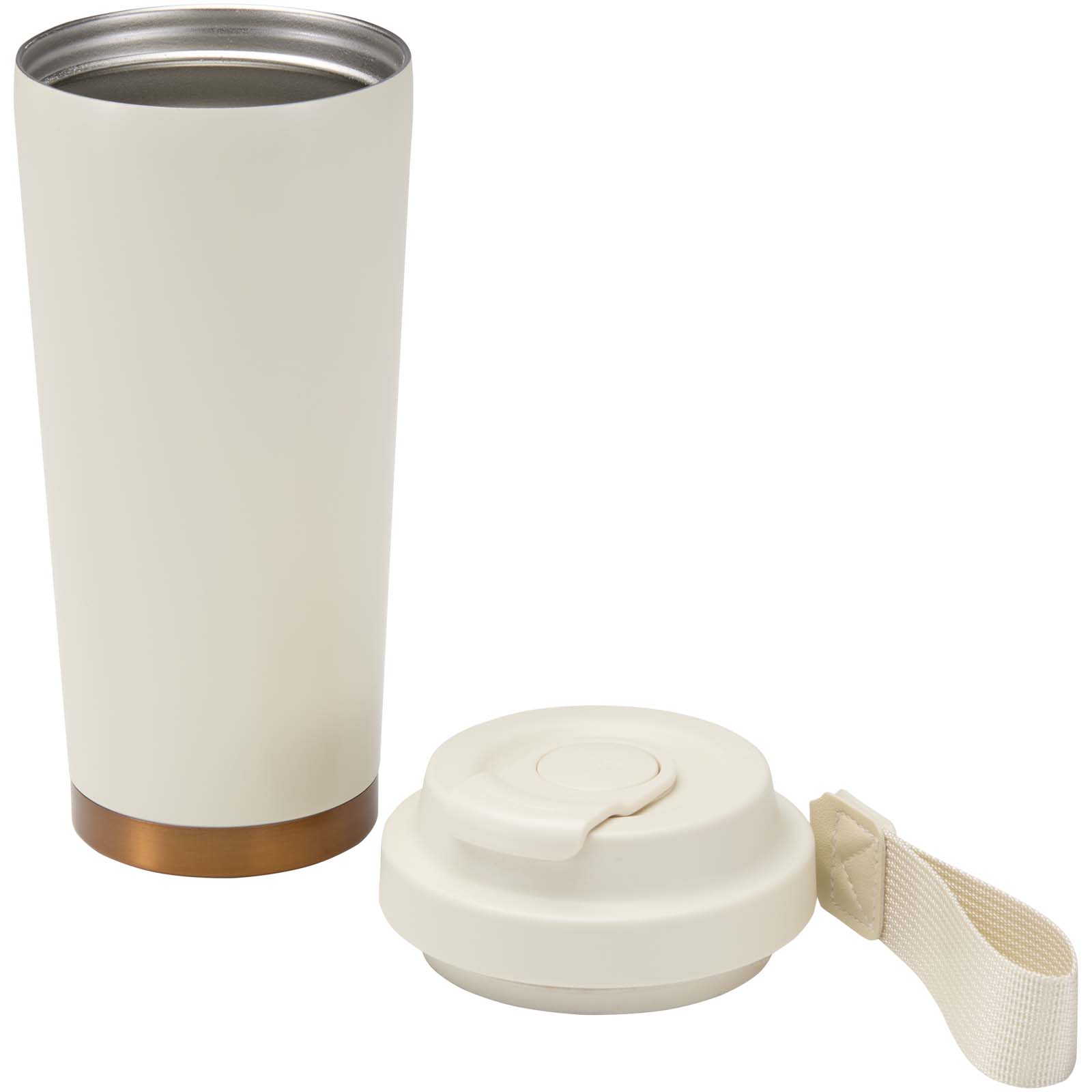 Mugs isothermes publicitaires - Gobelet isotherme à double paroi en acier inoxydable recyclé RCS Hampton, 480 ml - 3