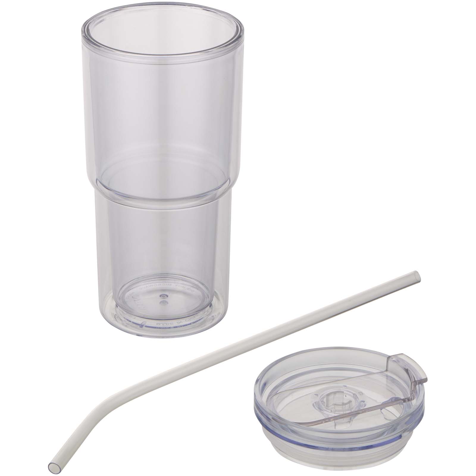 Mugs pour voyager publicitaires - Gobelet en plastique à double paroi Archer de 480 ml - 2