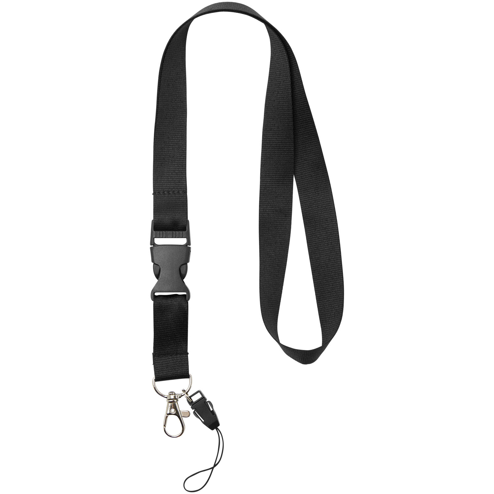 Advertising Lanyards - Sagan phone holder lanyard with detachable buckle - 1