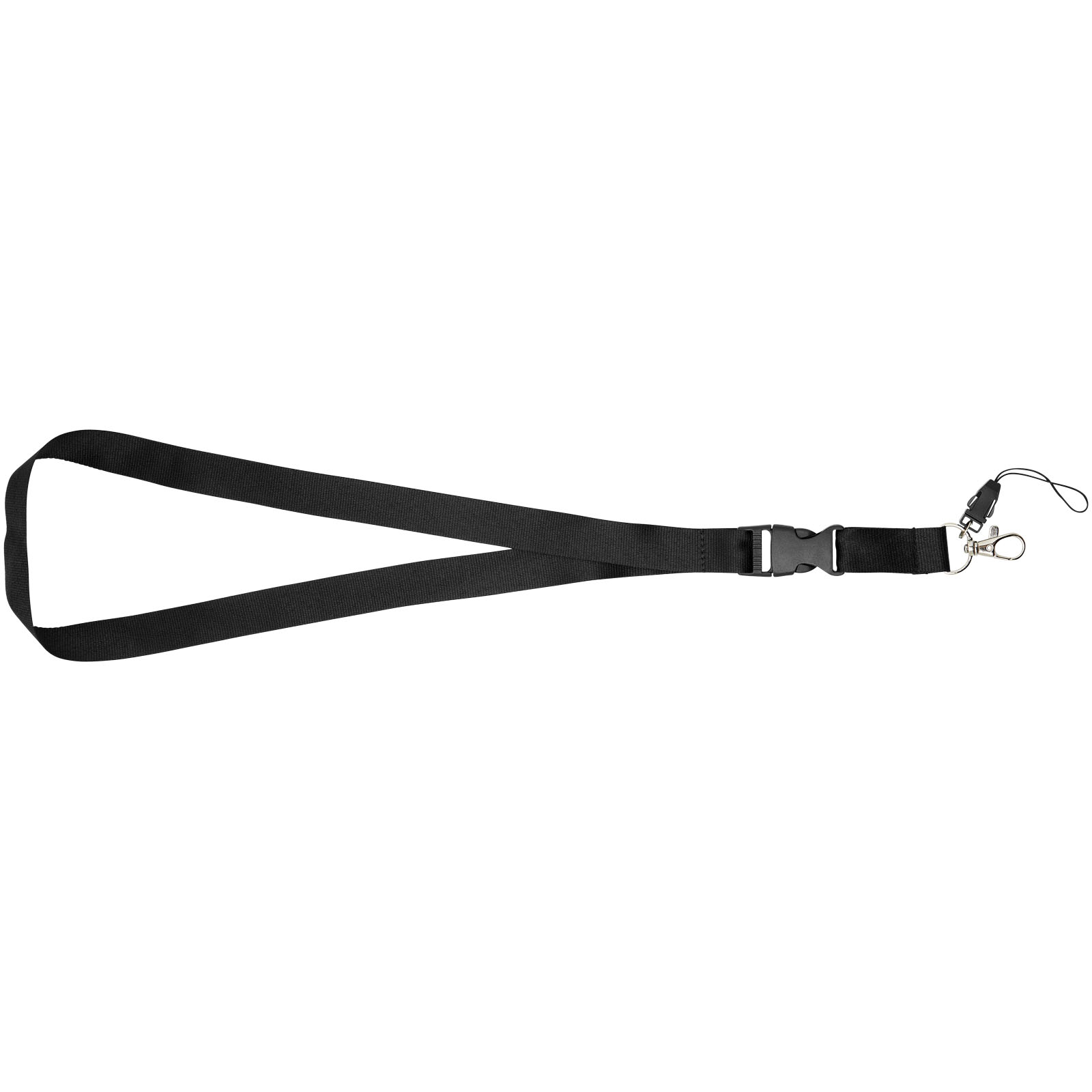 Advertising Lanyards - Sagan phone holder lanyard with detachable buckle - 3