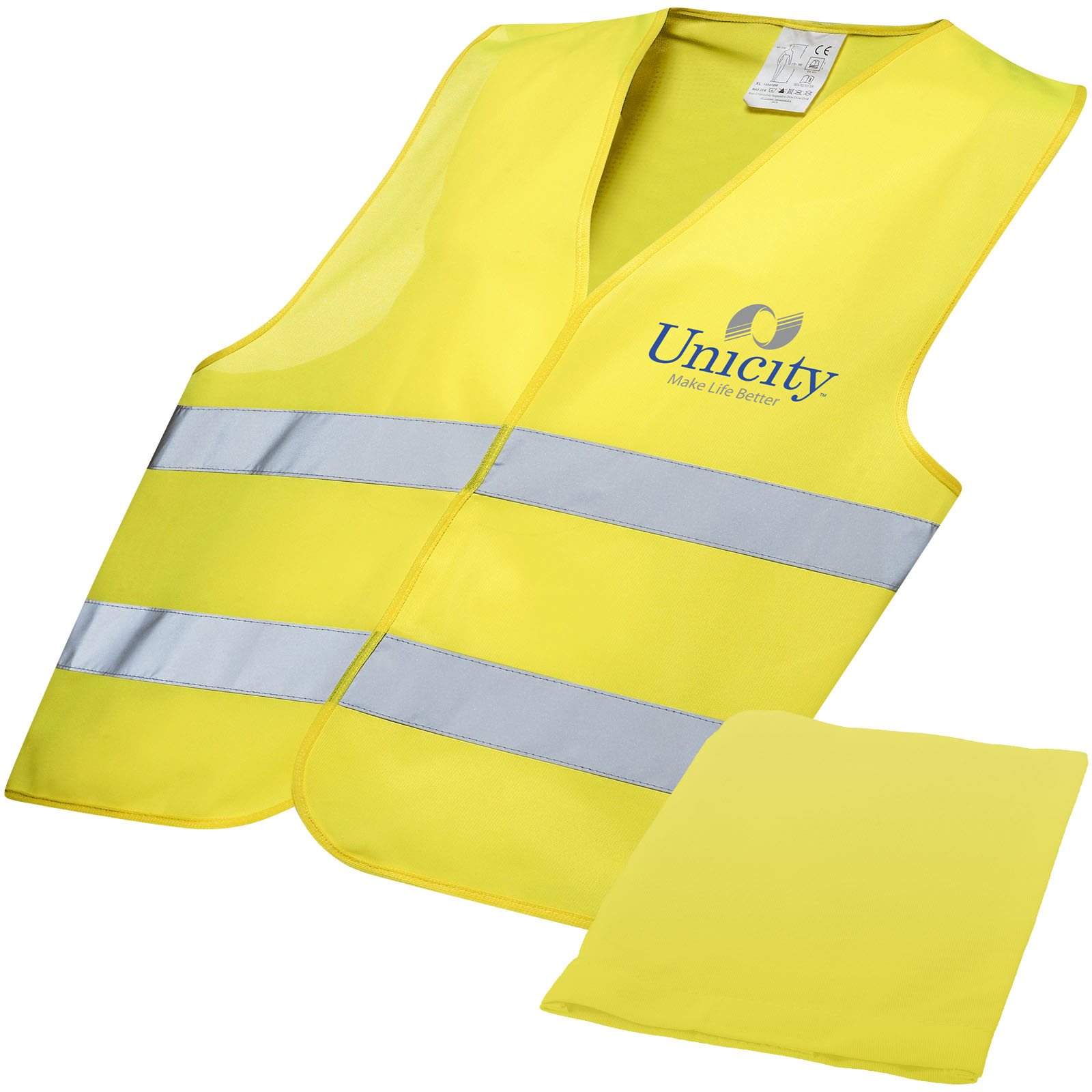 Advertising Safety Vests - RFX™ Watch-out XL safety vest in pouch for professional use - 0