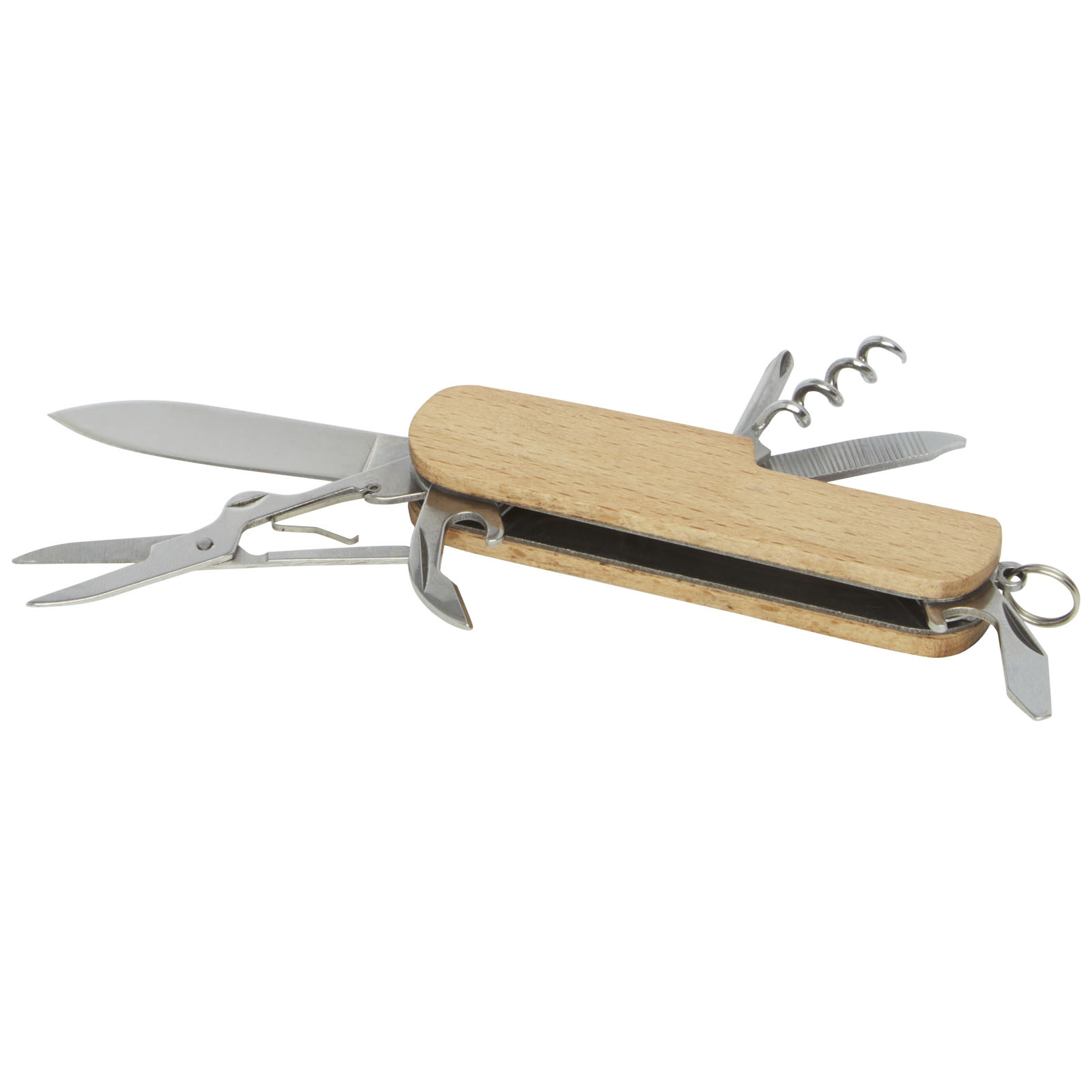 Multi-outils publicitaires - Couteau de poche Richard en bois à 7 fonctions - 0