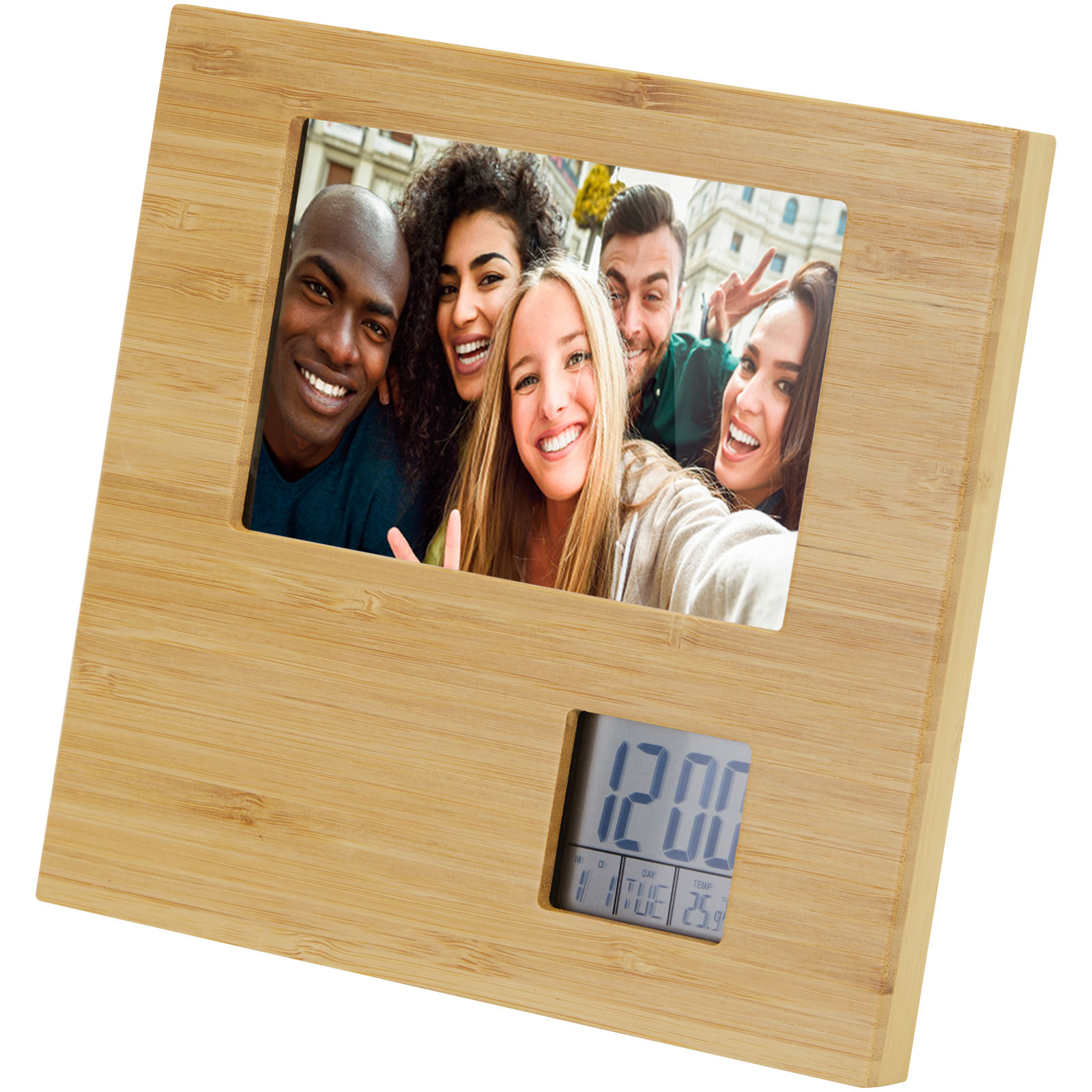 Advertising Home Accessories - Sasa bamboo photo frame with thermometer - 0