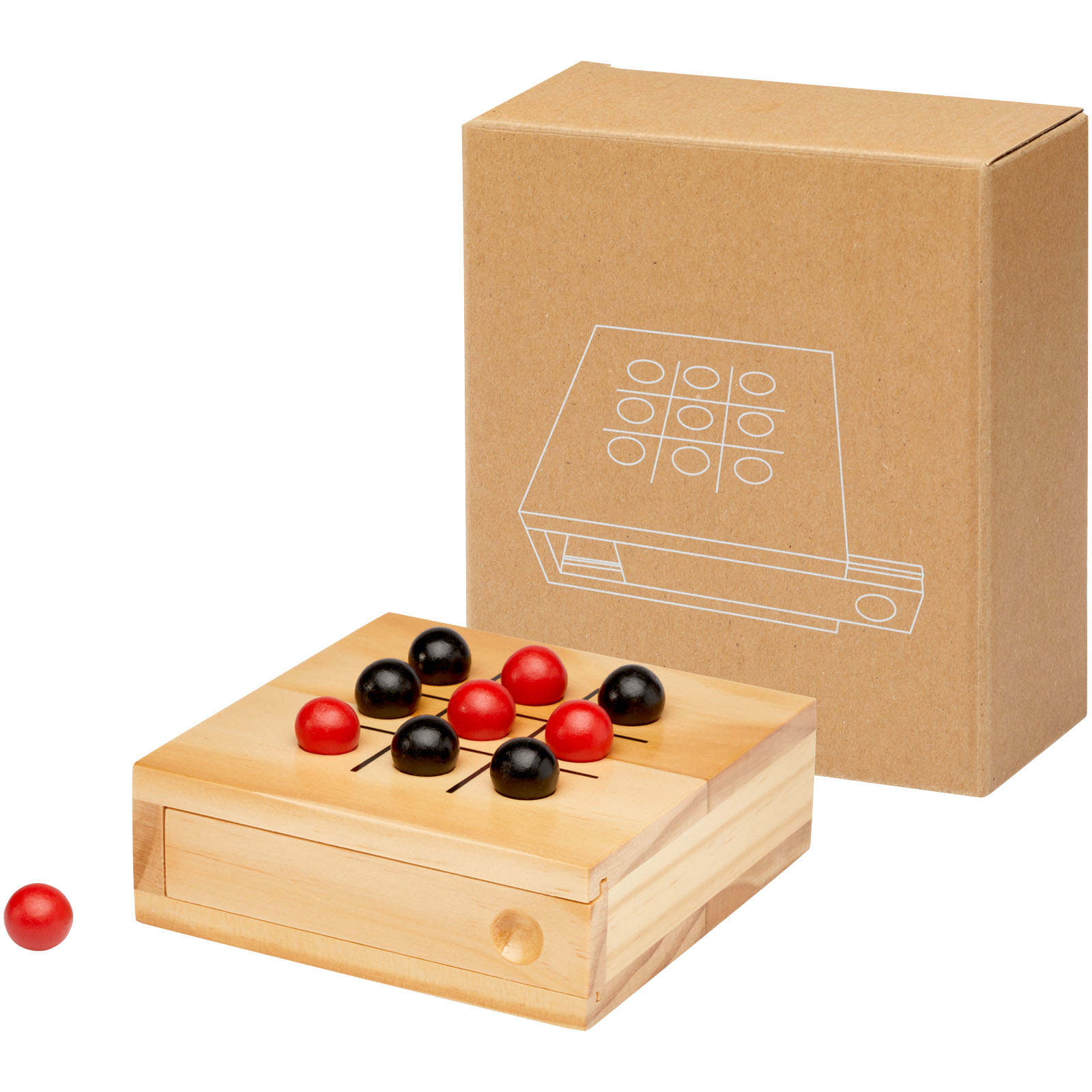 Advertising Indoor Games - Strobus wooden tic-tac-toe game - 5