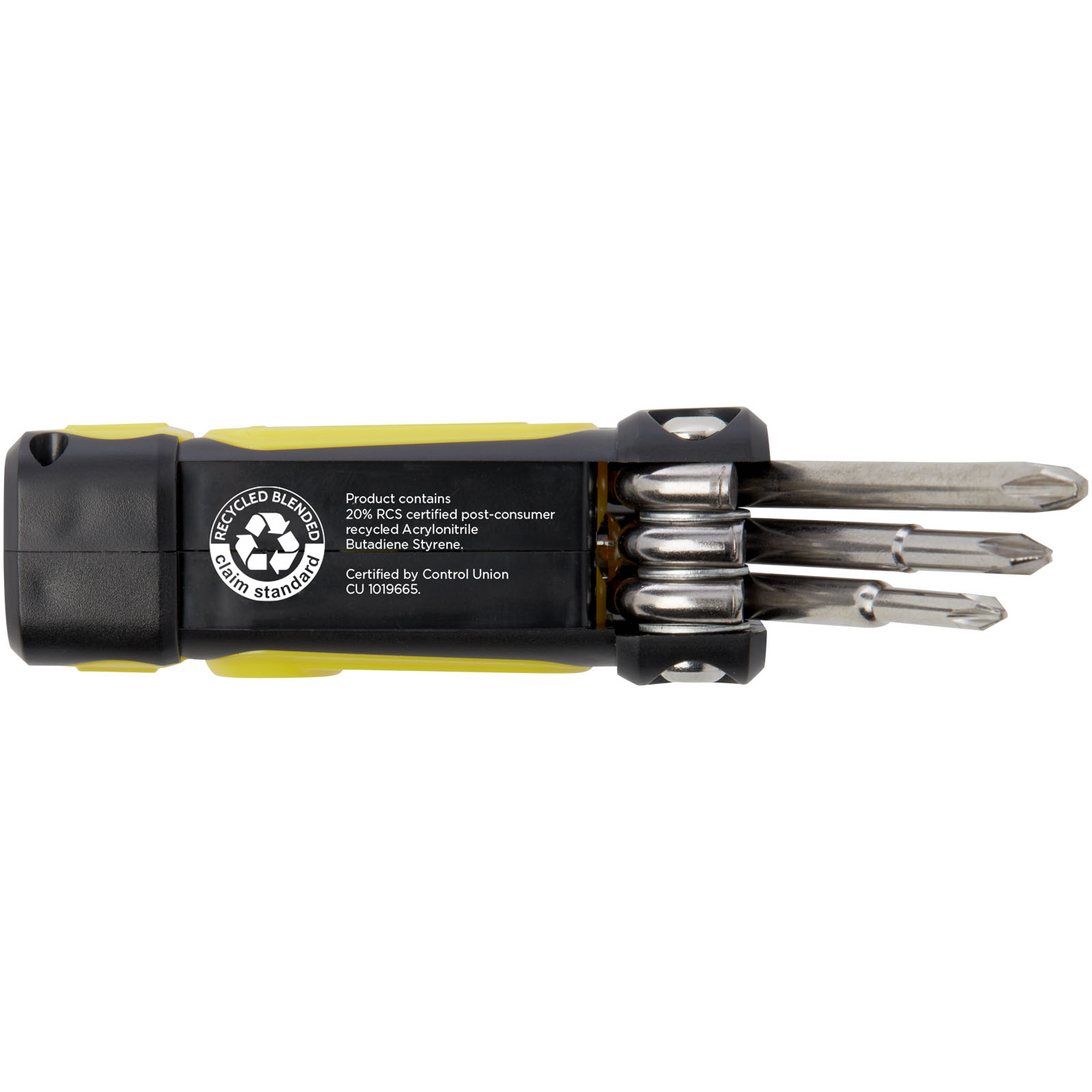 Advertising Tool sets - Octo 8-in-1 RCS recycled plastic screwdriver set with torch - 5