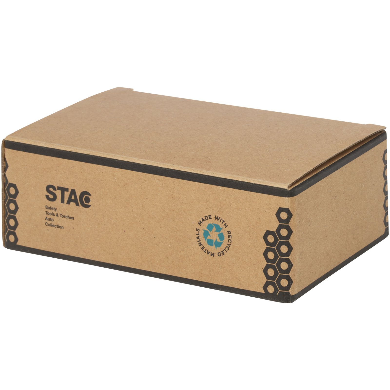 Sets d'outils publicitaires - Jeu de tournevis Octo 8-en-1 RCS en plastique recyclé avec torche - 1