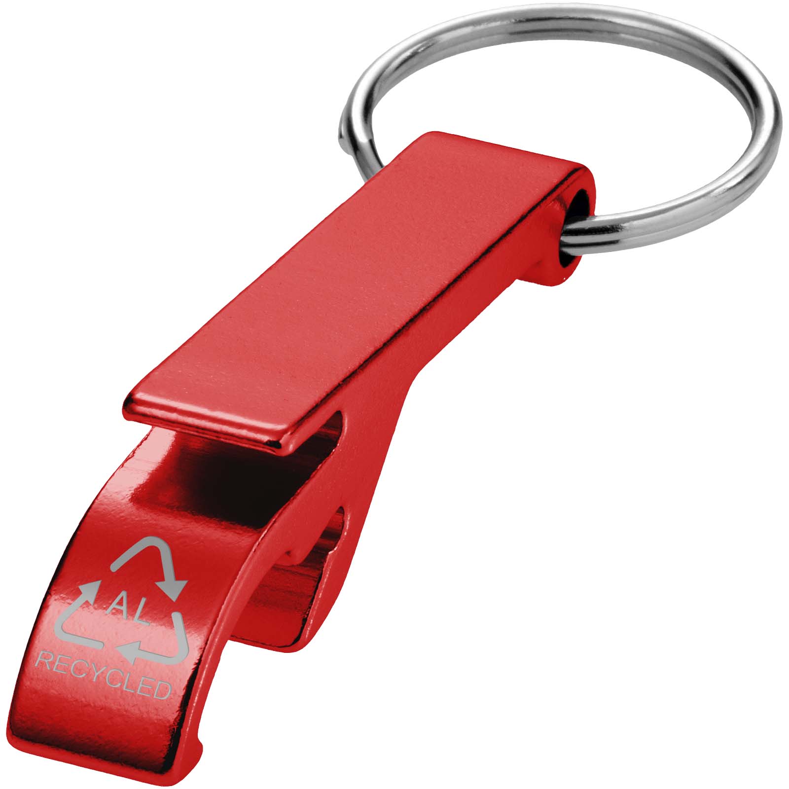 Advertising Keychains & Keyrings - Tao RCS recycled aluminium bottle and can opener with keychain  - 0